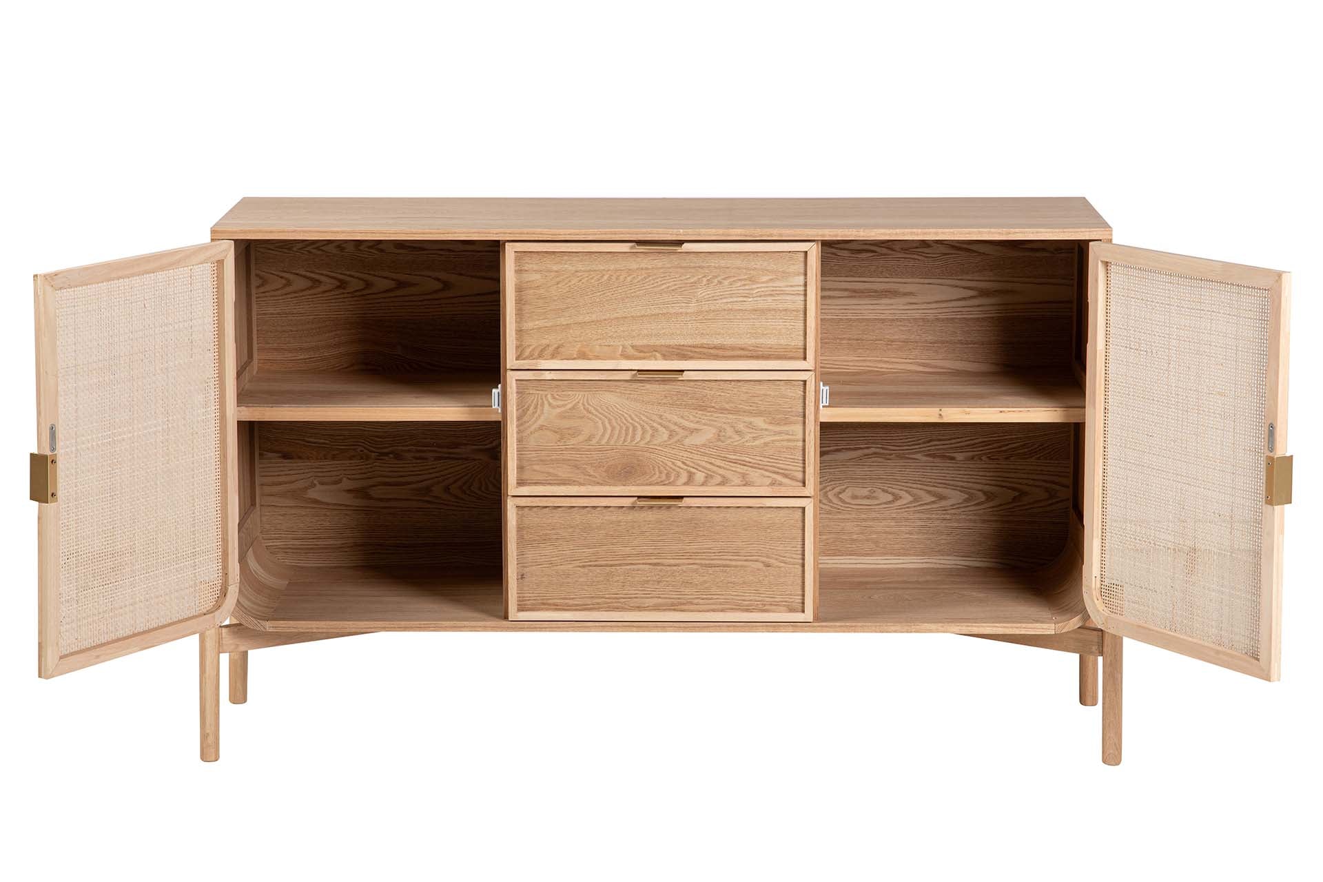BROWN MDF SIDEBOARD 136x38x80 CM