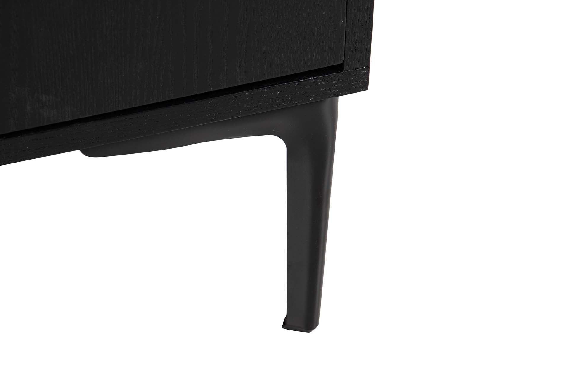 BLACK WHITE METAL MDF SIDEBOARD 160x40x80 CM