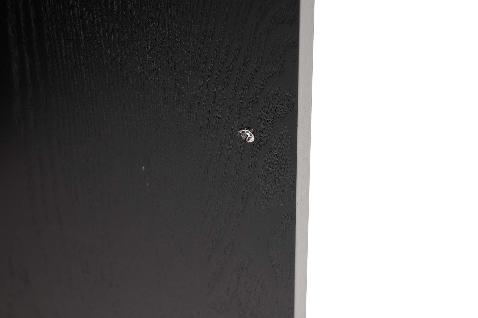 BLACK WHITE METAL MDF SIDEBOARD 160x40x80 CM