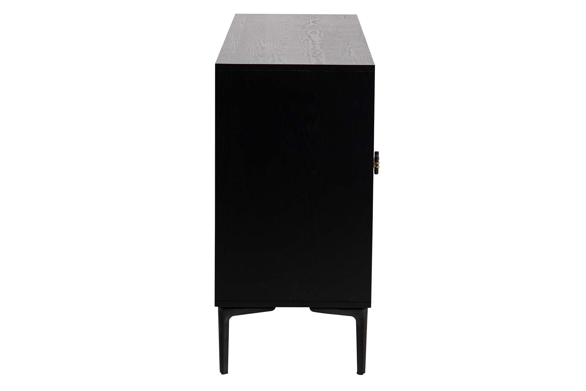 BLACK WHITE METAL MDF SIDEBOARD 160x40x80 CM