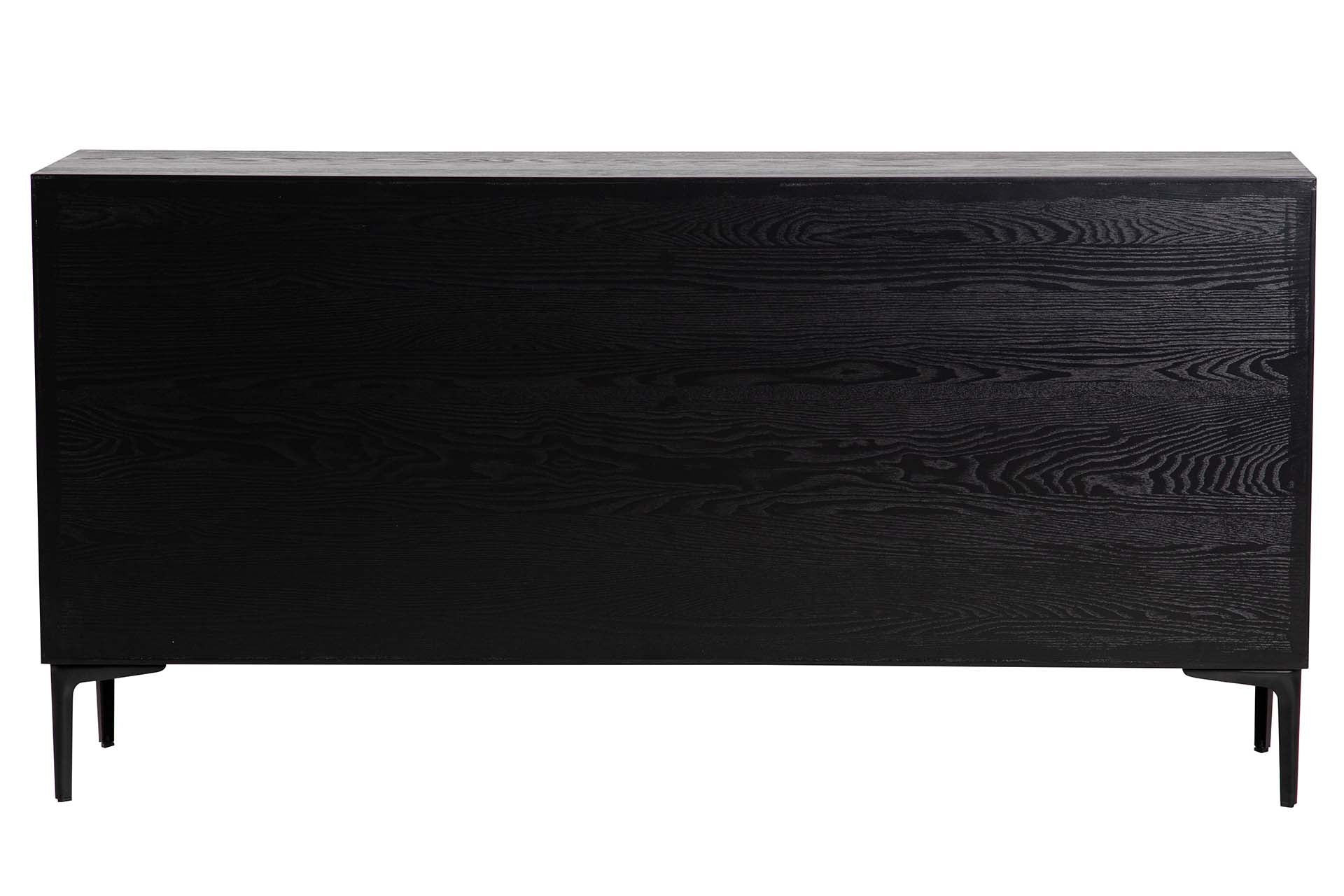 BLACK WHITE METAL MDF SIDEBOARD 160x40x80 CM