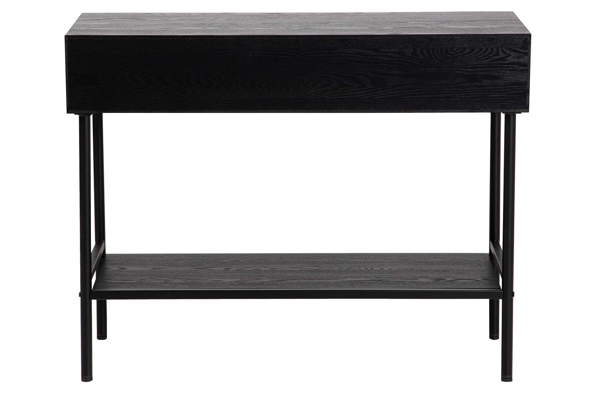 CONSOLA MDF METAL NEGRO BLANCO 100x40x77 CM
