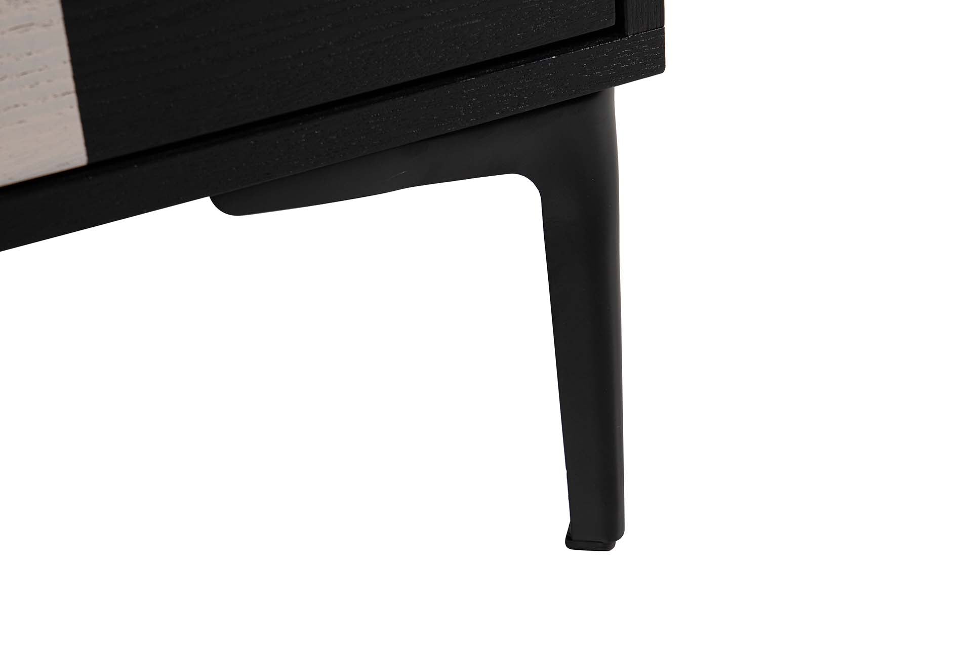 MDF METAL COFFEE TABLE BLACK WHITE 110x56x45 CM