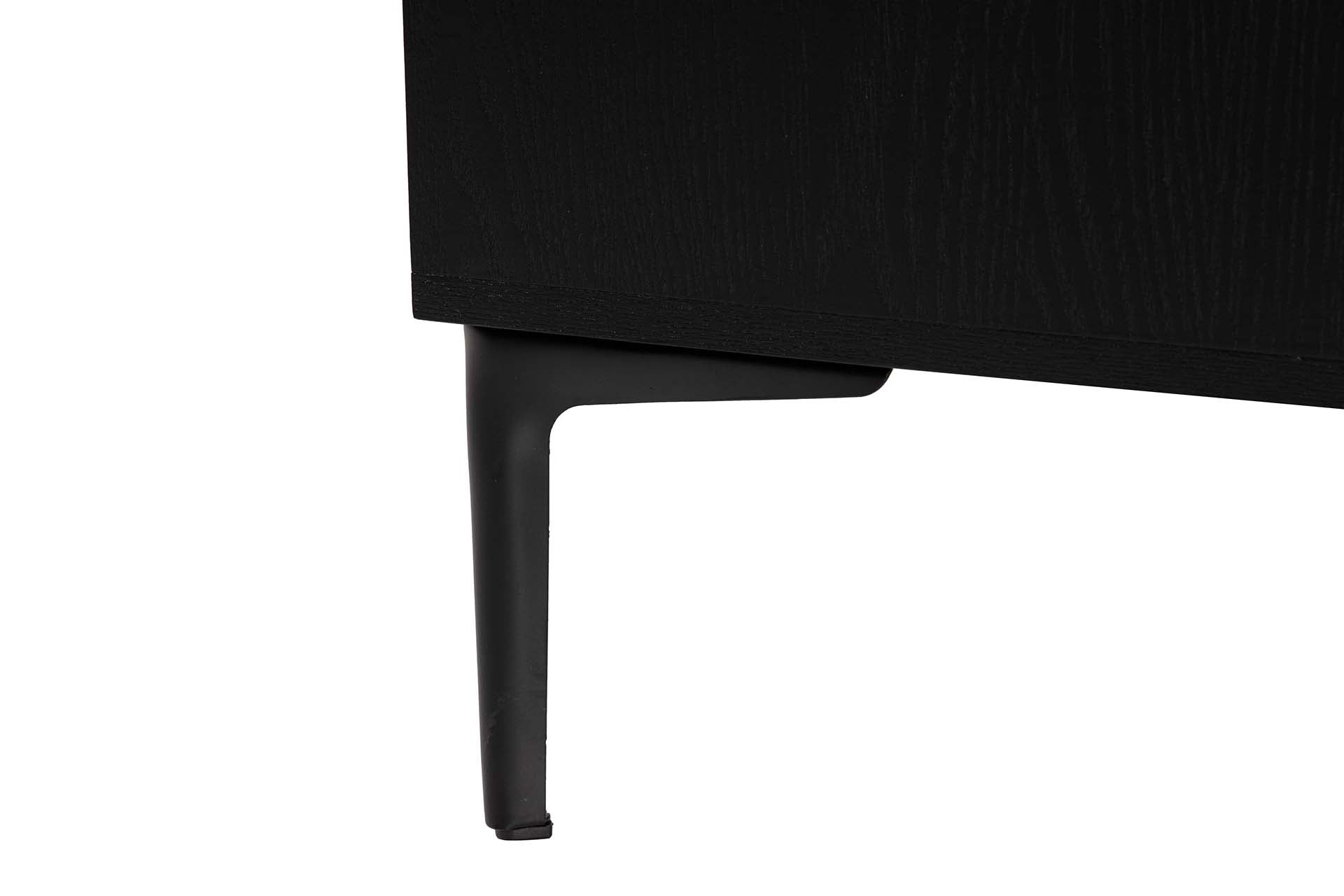 MDF METAL COFFEE TABLE BLACK WHITE 110x56x45 CM