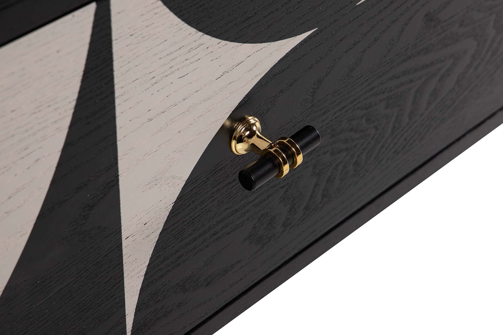 MDF METAL COFFEE TABLE BLACK WHITE 110x56x45 CM