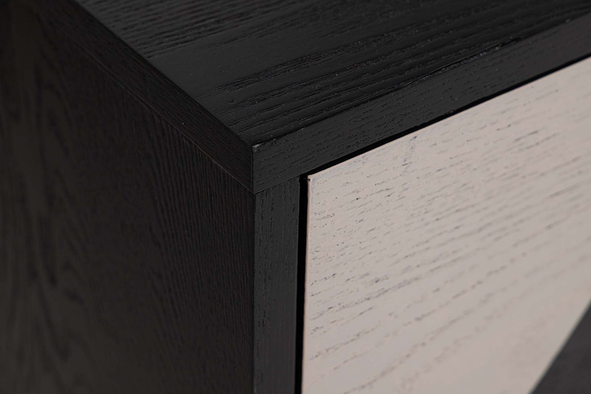 MDF METAL COFFEE TABLE BLACK WHITE 110x56x45 CM