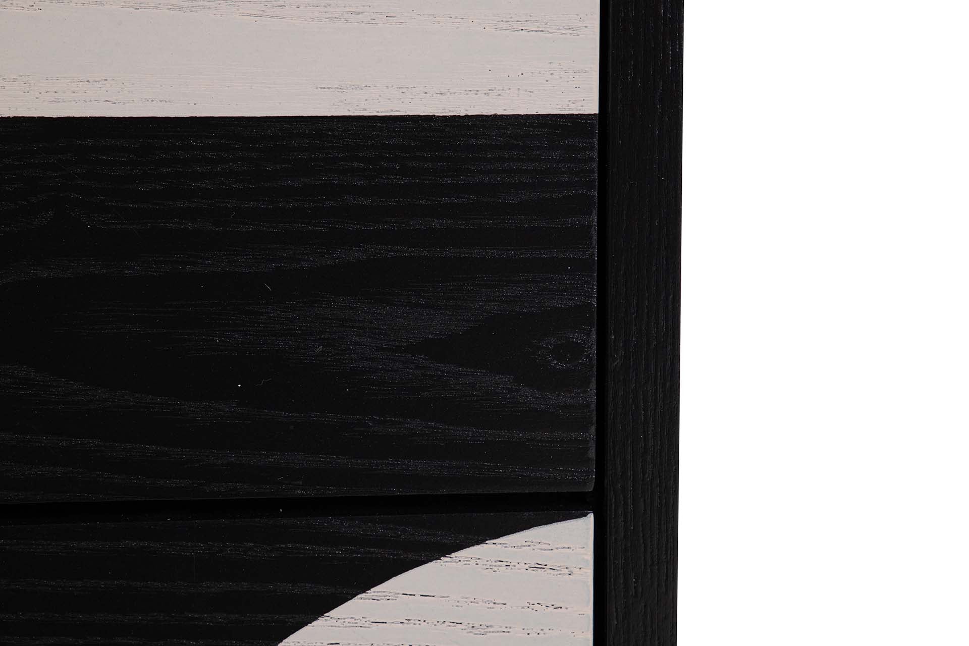MESITA DE NOCHE 3 CAJONES MDF METAL 46x35x70 CM