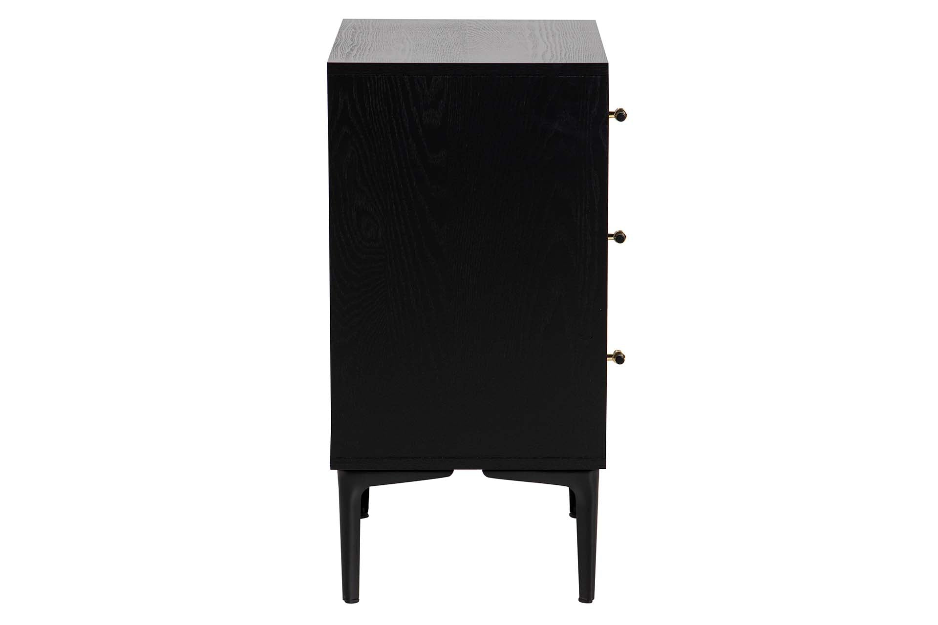 3-DRAWER MDF METAL NIGHTSTAND 46x35x70 CM