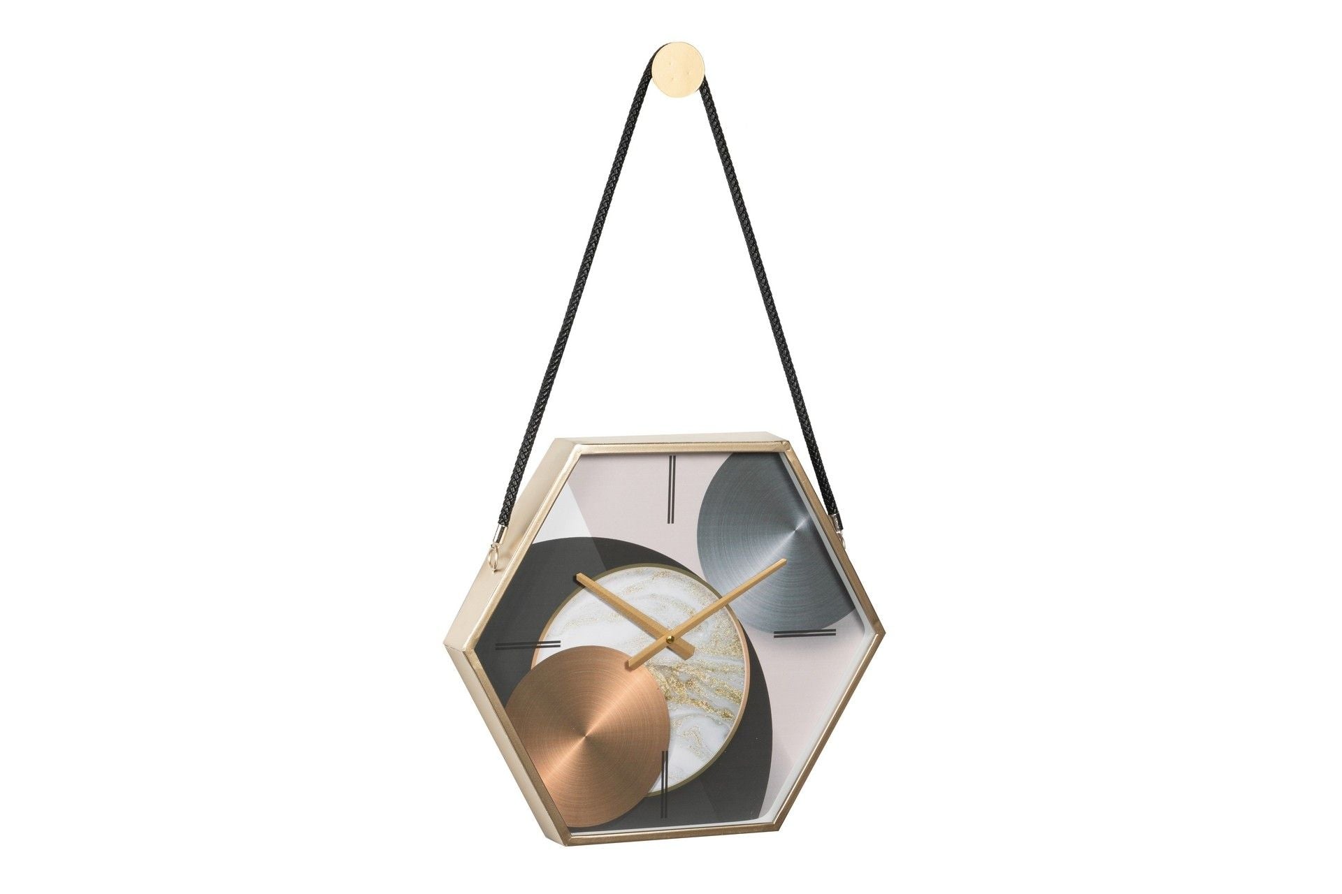 RELOJ PARED METAL CRISTAL 45x6x39 CM
