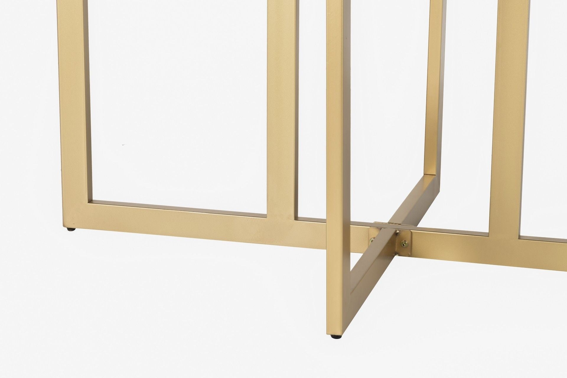 DINING TABLE MDF METAL BLACK GOLD 160x100x75 CM