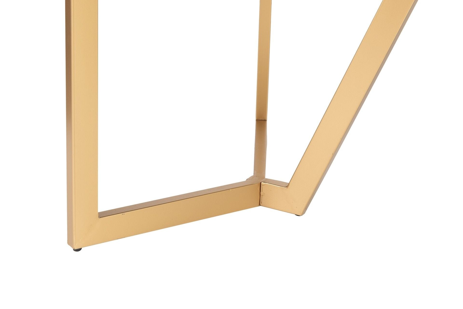 BLACK AND GOLD MDF METAL DINING TABLE 180x90x75 CM
