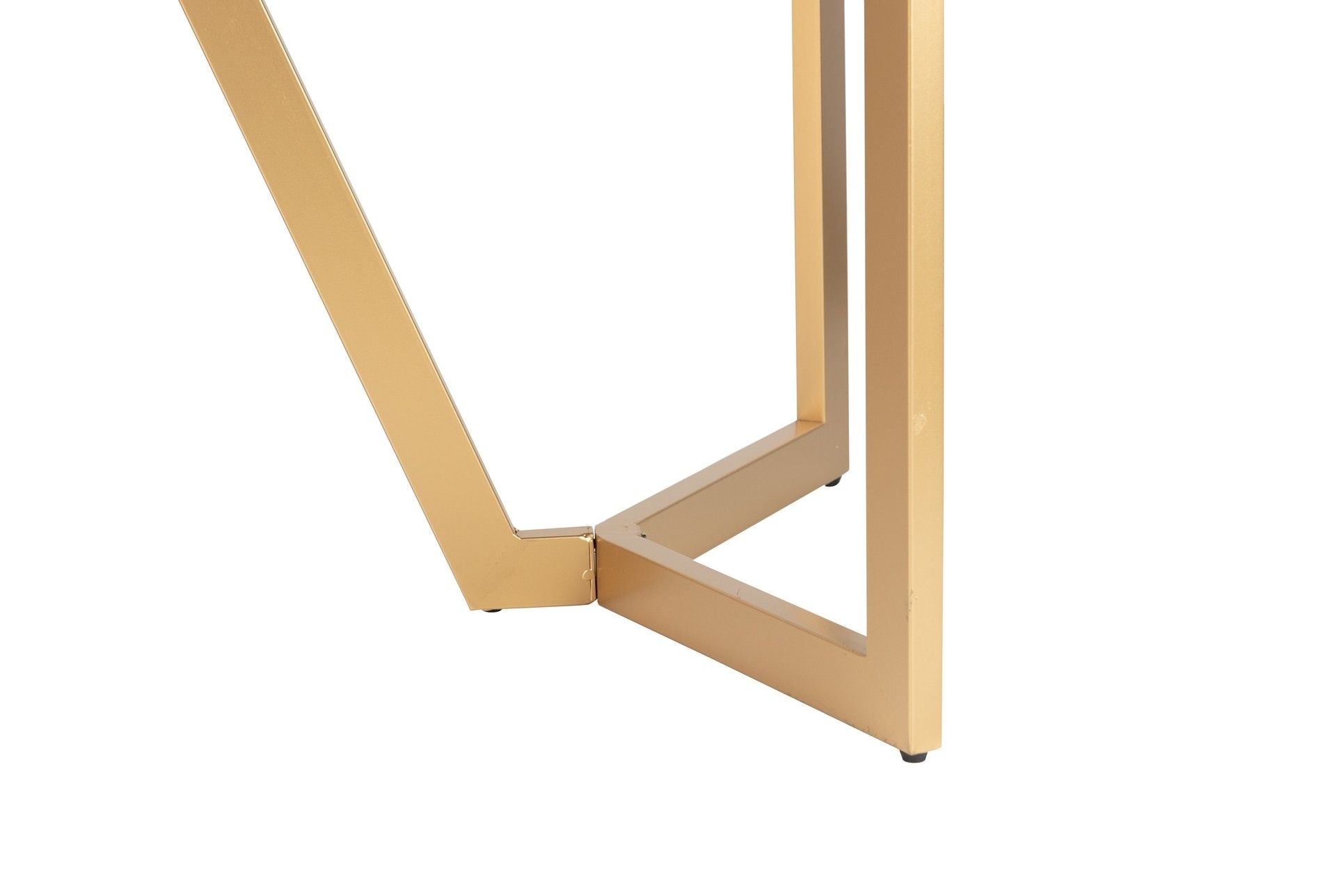 BLACK AND GOLD MDF METAL DINING TABLE 180x90x75 CM