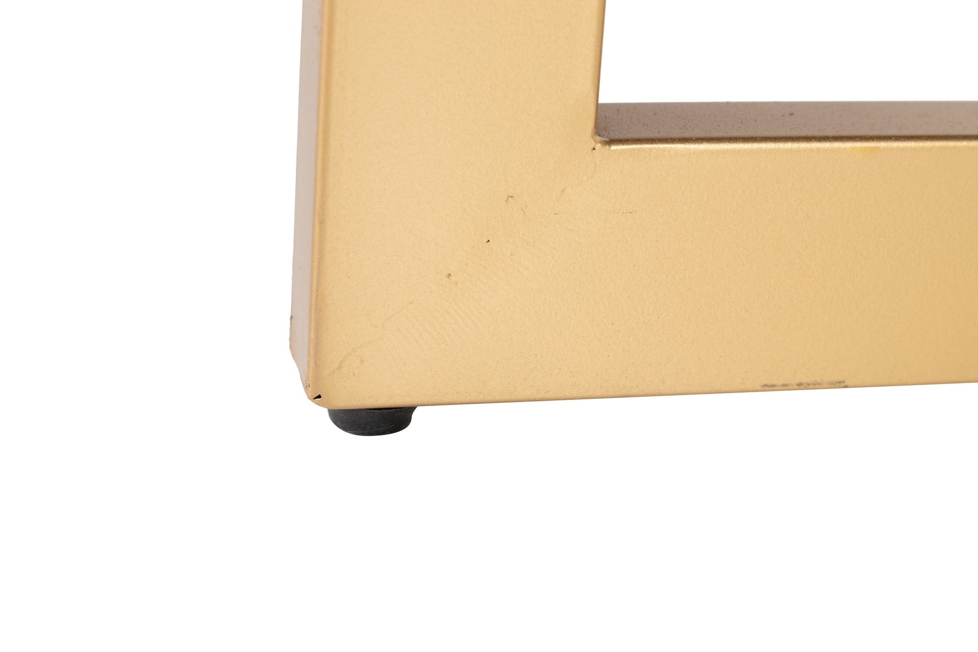 MESA DE JANTAR DE METAL MDF PRETO E DOURADO 180x90x75 CM