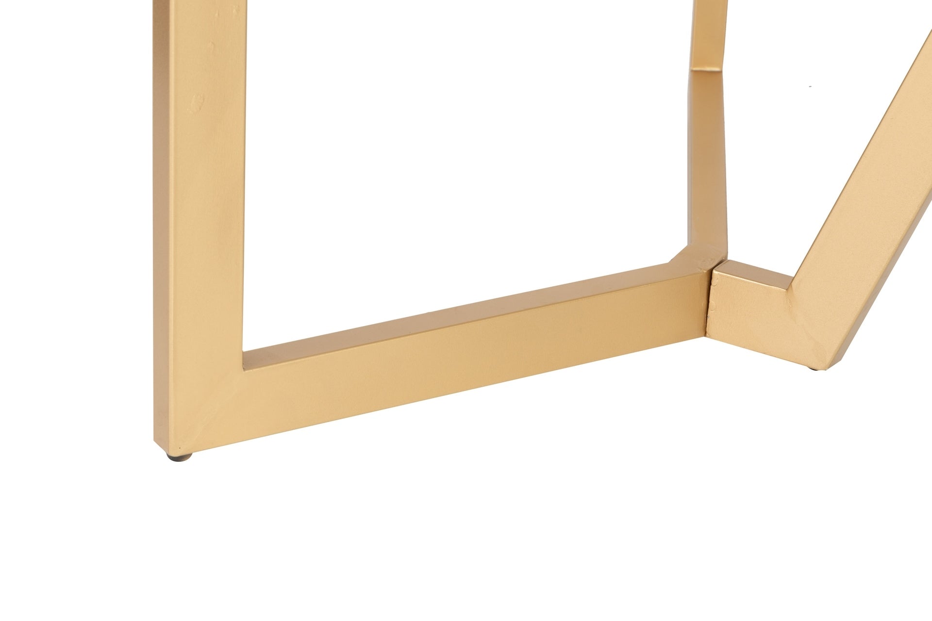 MESA DE JANTAR EM MDF METAL BRANCO DOURADO 180x90x75 CM