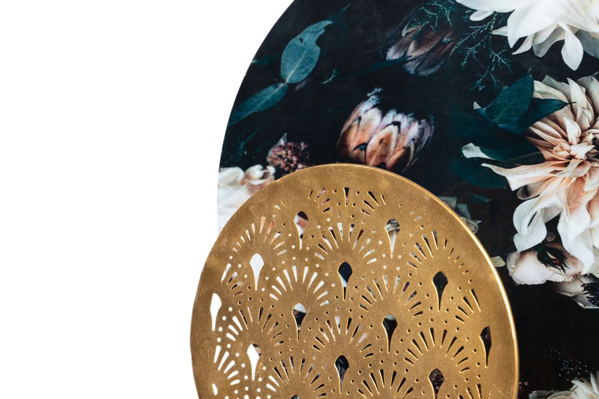 CANDEEIRO DE MESA METAL PRETO DOURADO 36x14x61 CM