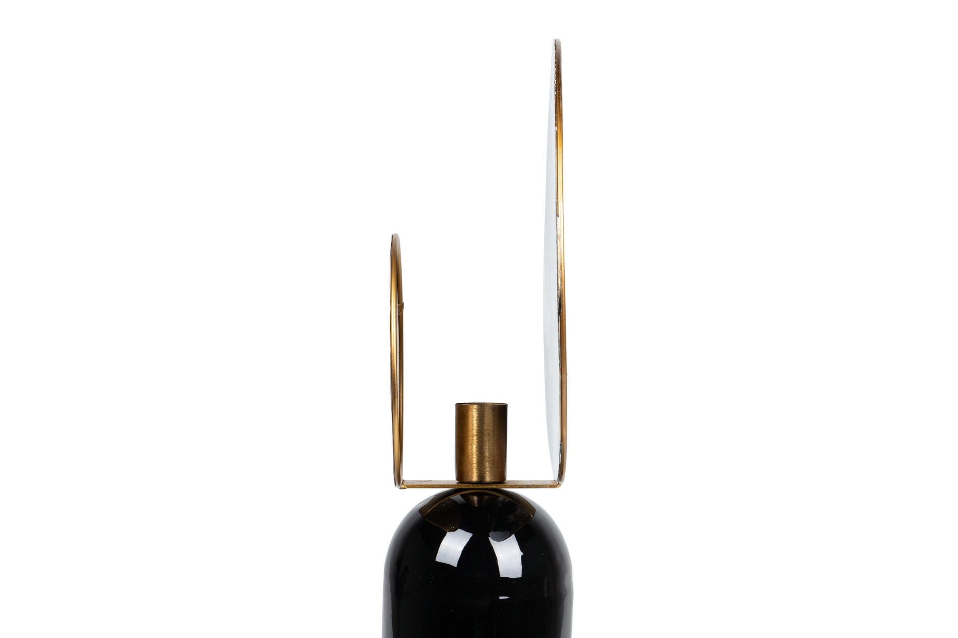 CANDEEIRO DE MESA METAL PRETO DOURADO 36x14x61 CM