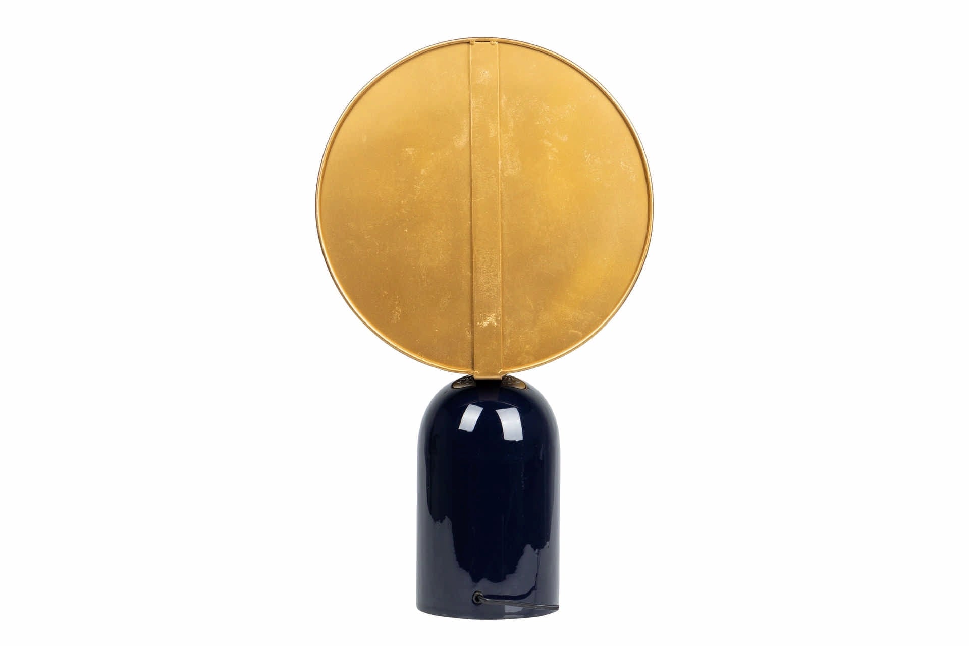 CANDEEIRO DE MESA METAL AZUL DOURADO 36x14x61 CM