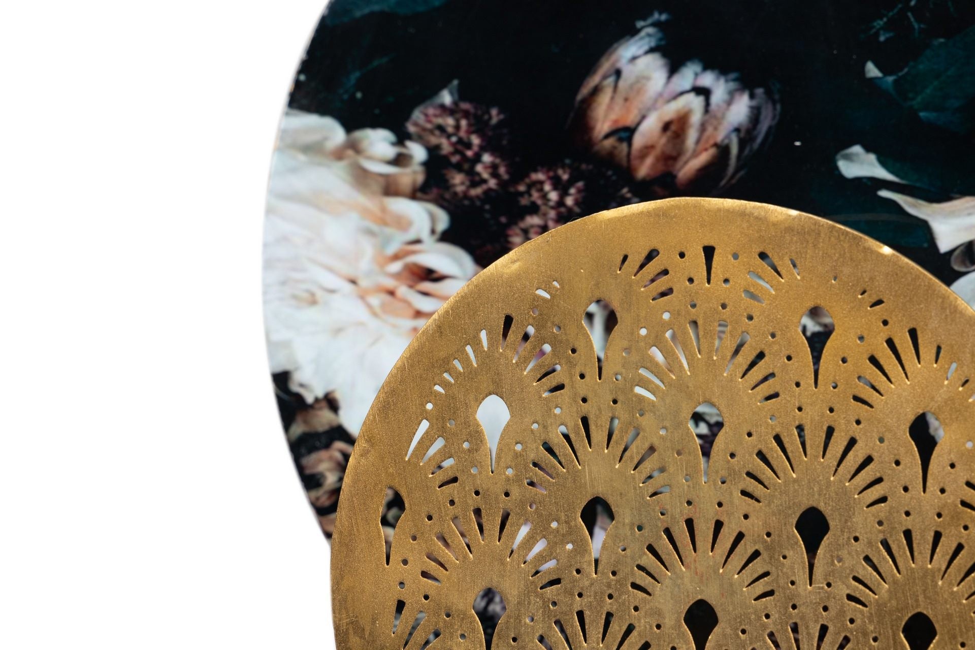 CANDEEIRO DE MESA METAL AZUL DOURADO 36x14x61 CM