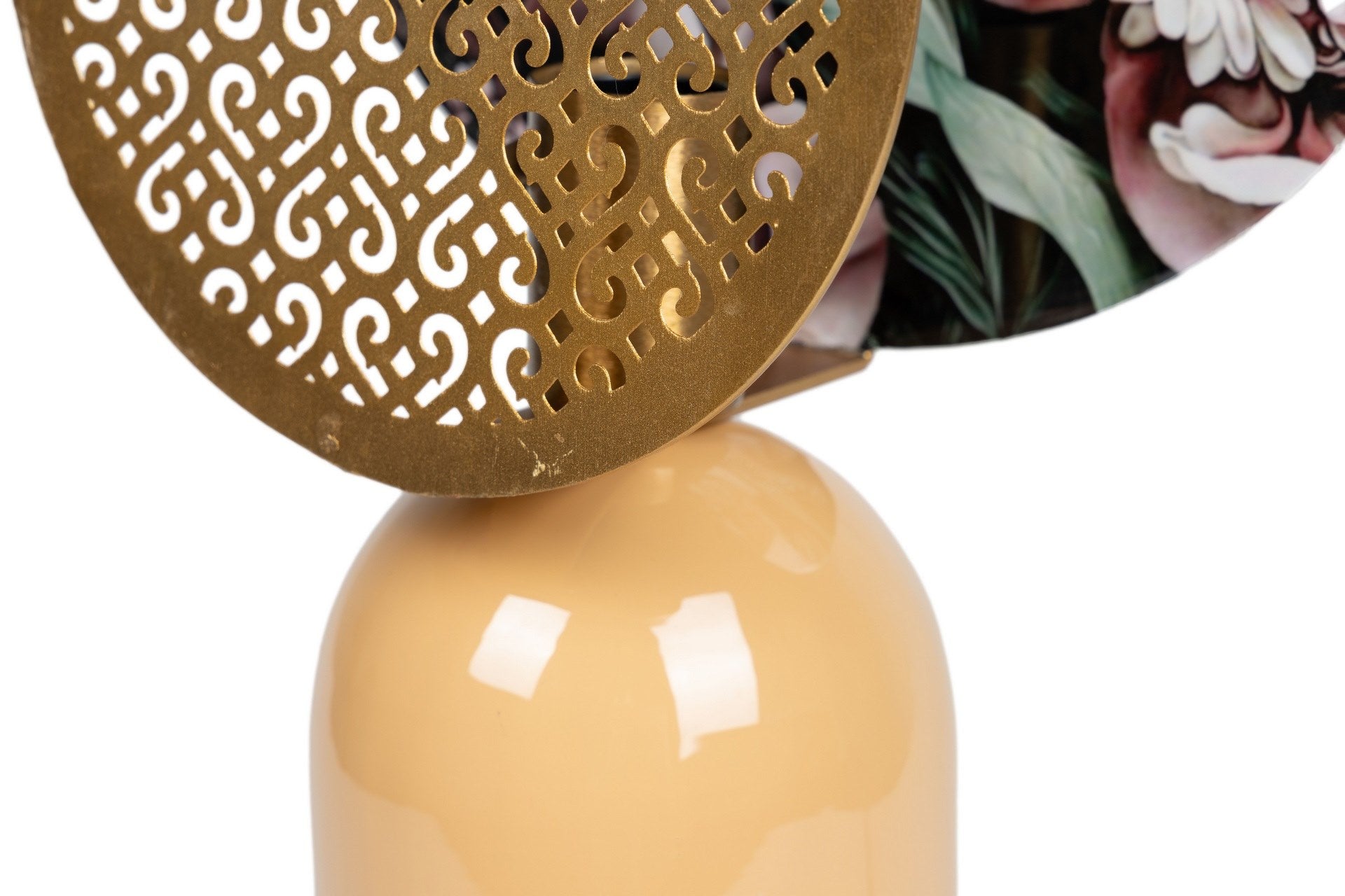 CANDEEIRO DE MESA DE METAL DOURADO 31x13x52 CM