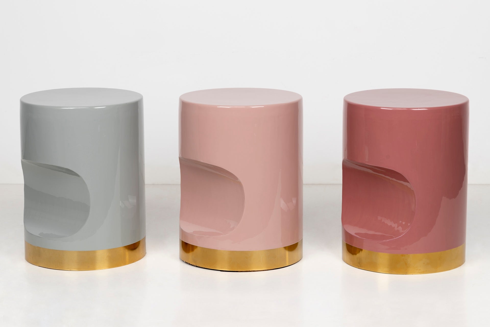 PINK METAL STOOL 30x30x40 CM