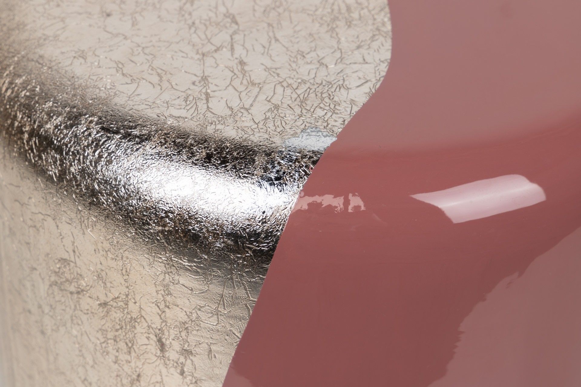 MAROON METAL STOOL / SIDE TABLE 34x34x45 CM