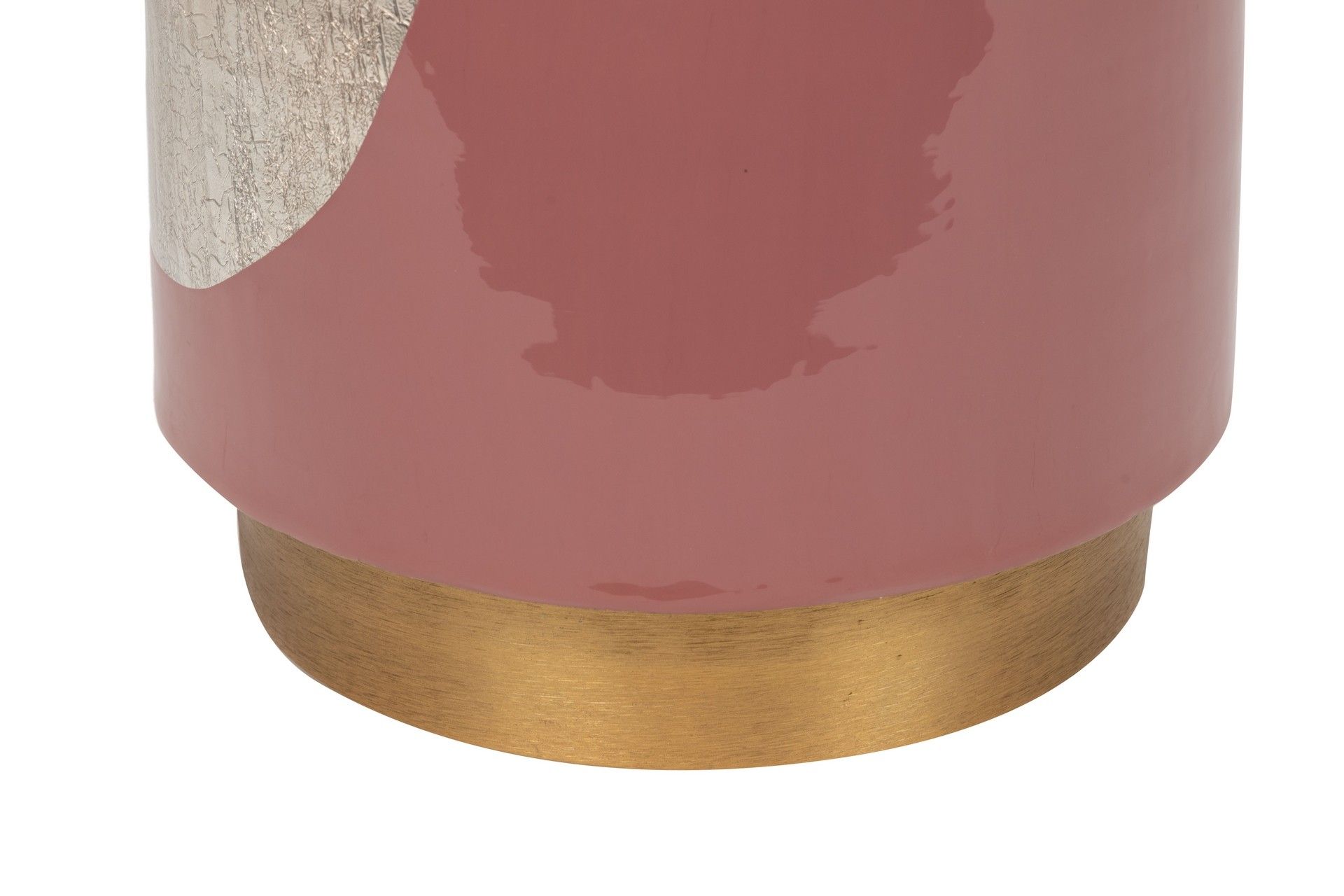 MAROON METAL STOOL / SIDE TABLE 34x34x45 CM