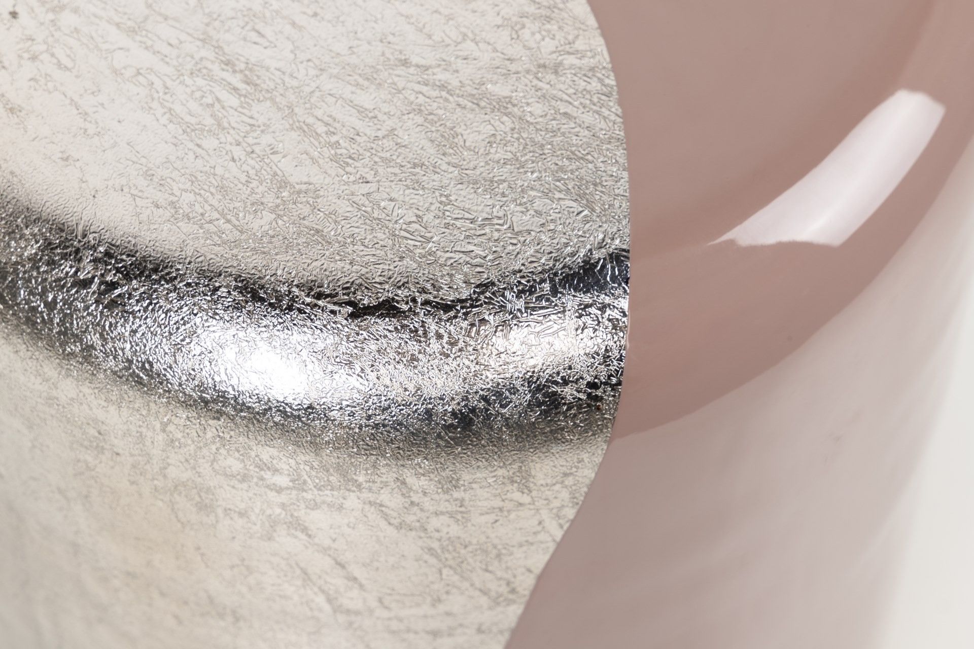 PINK METAL STOOL / AUXILIARY TABLE 34x34x45 CM