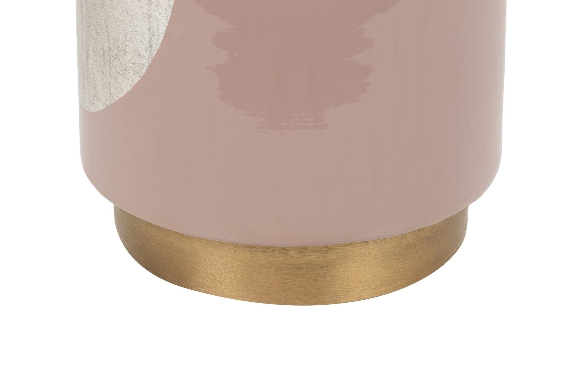 PINK METAL STOOL / AUXILIARY TABLE 34x34x45 CM