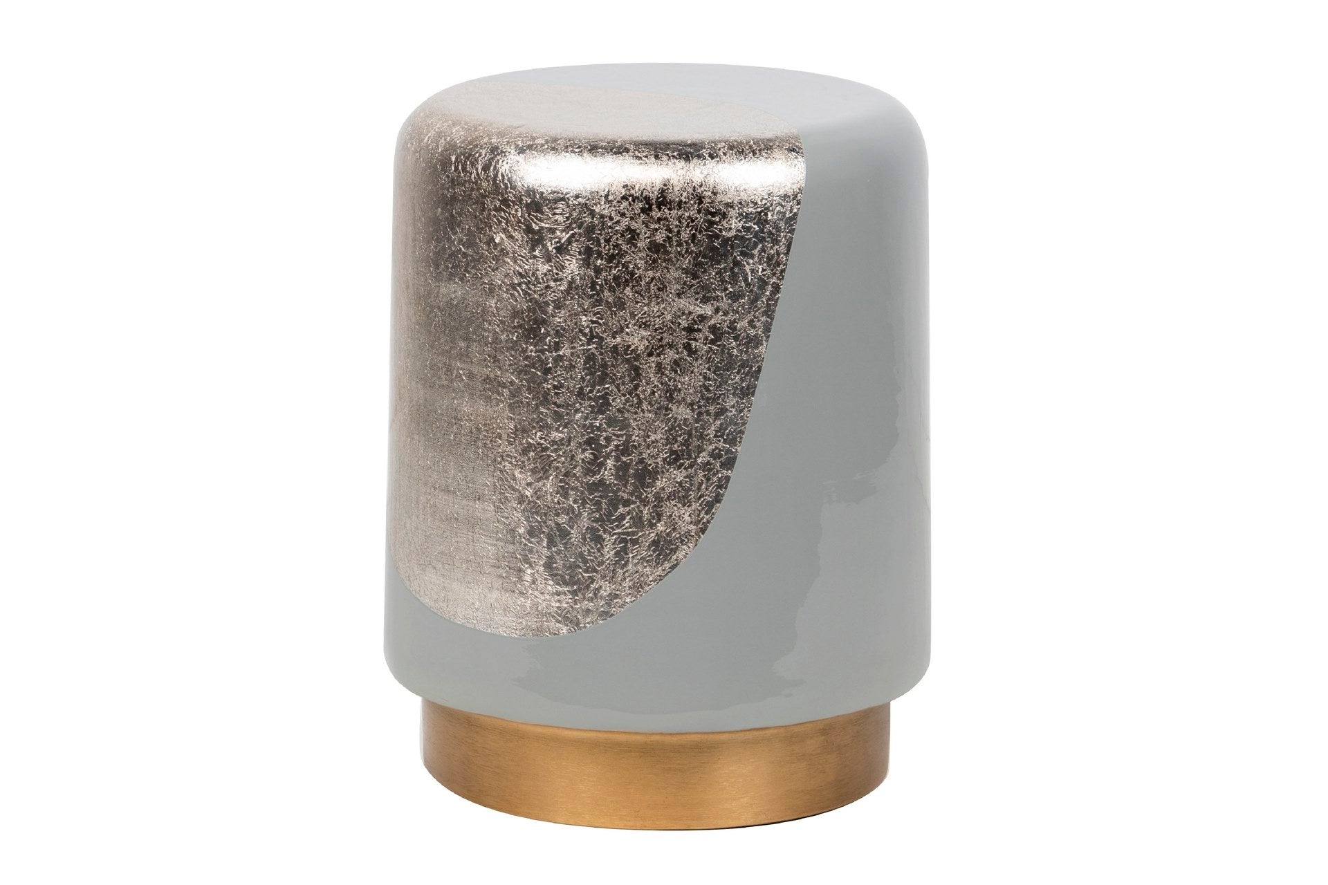 STOOL / AUXILIARY TABLE GREEN METAL 34x34x45 CM