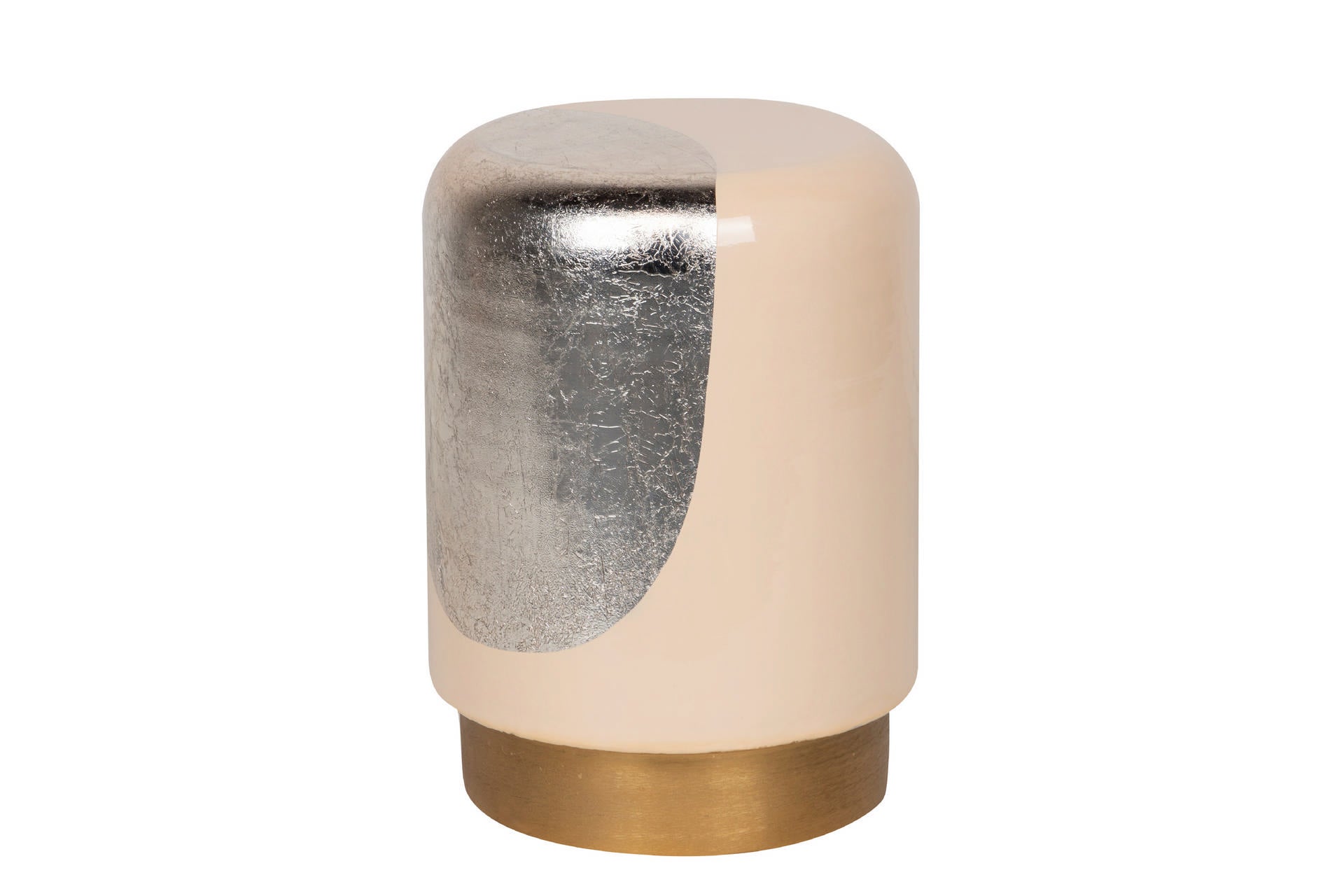 PINK METAL STOOL / AUXILIARY TABLE 30x30x40CM