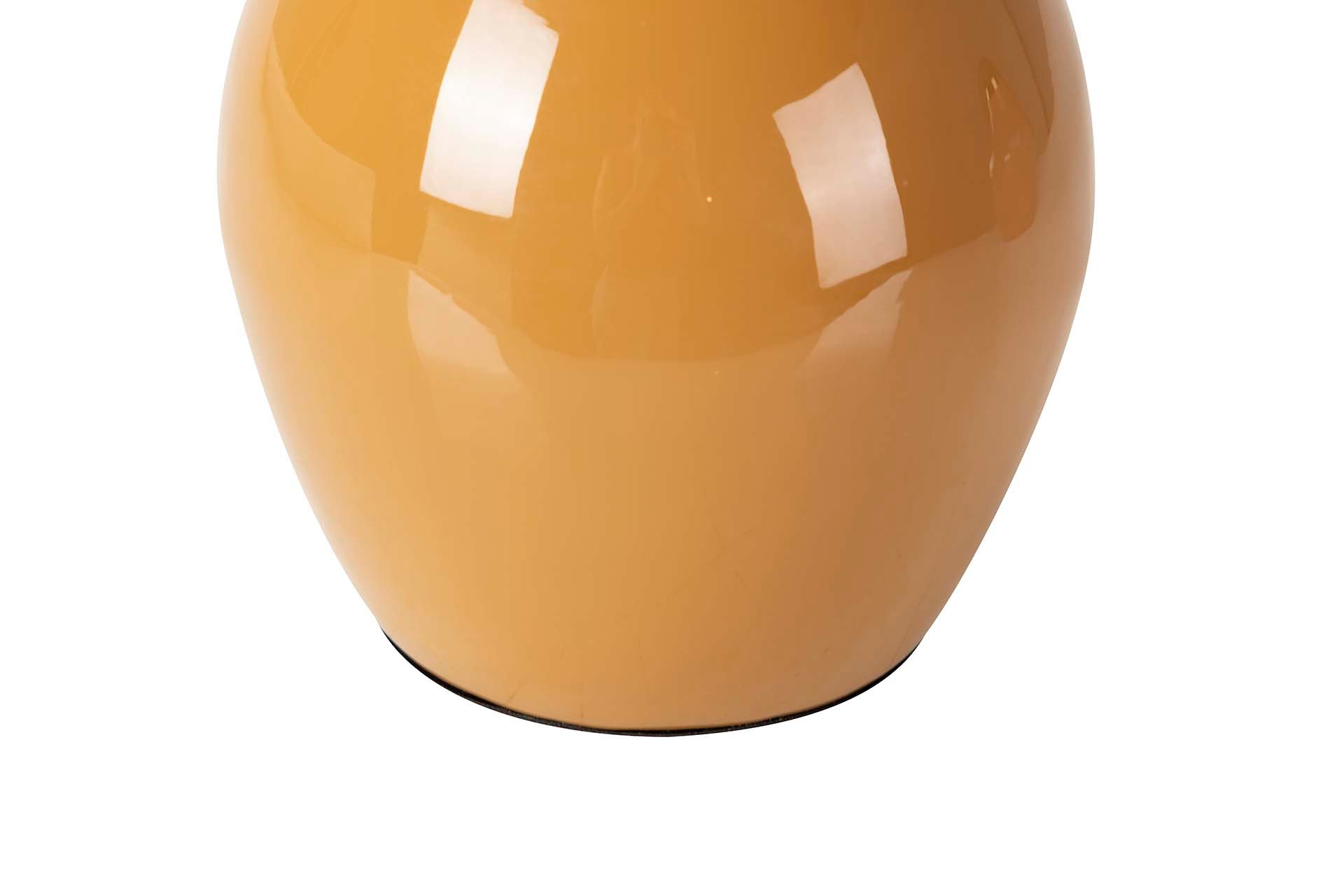 GOLD MUSTARD METAL VASE 18x18x26 CM