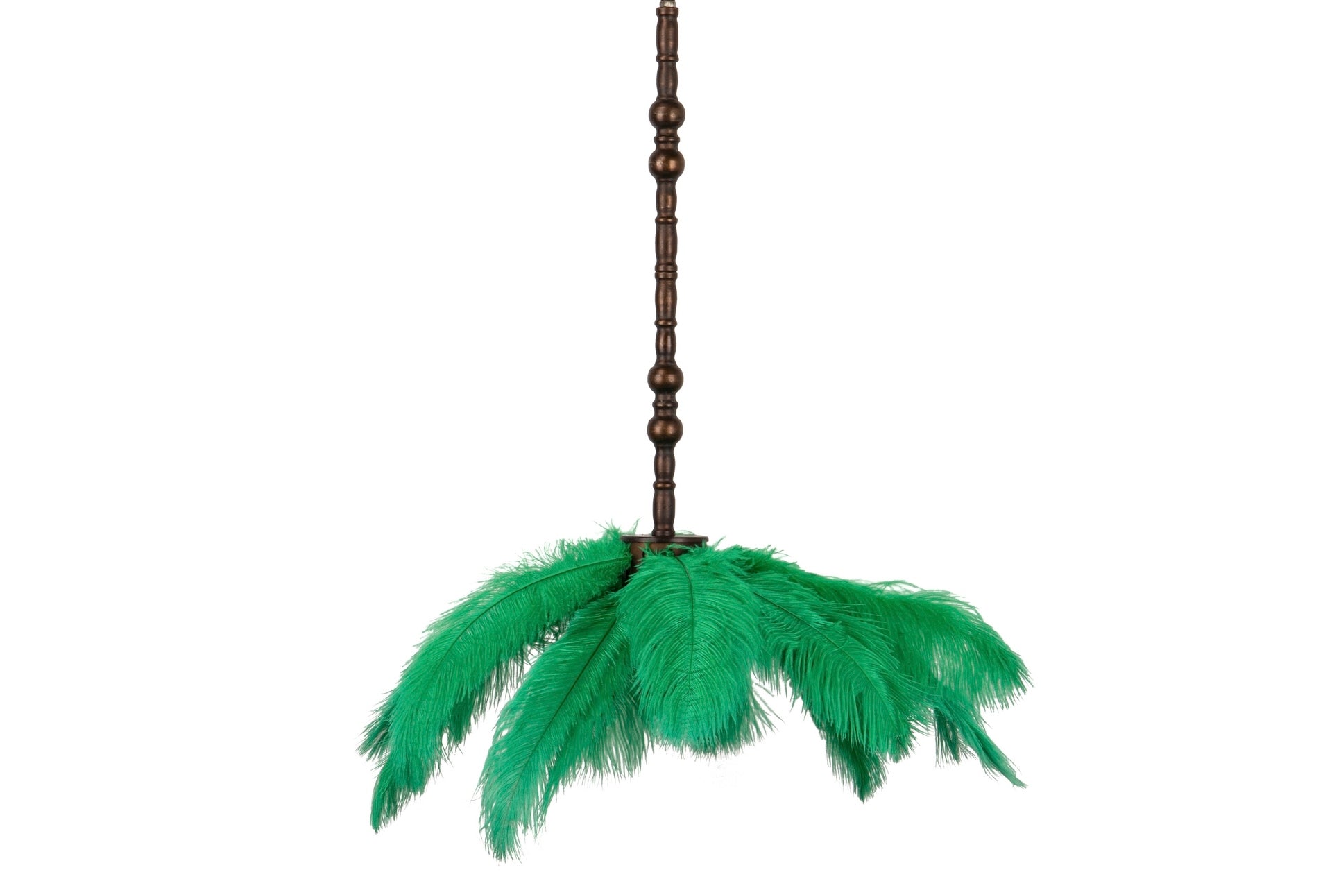 GREEN FEATHER CEILING LAMP 62x62x174 CM