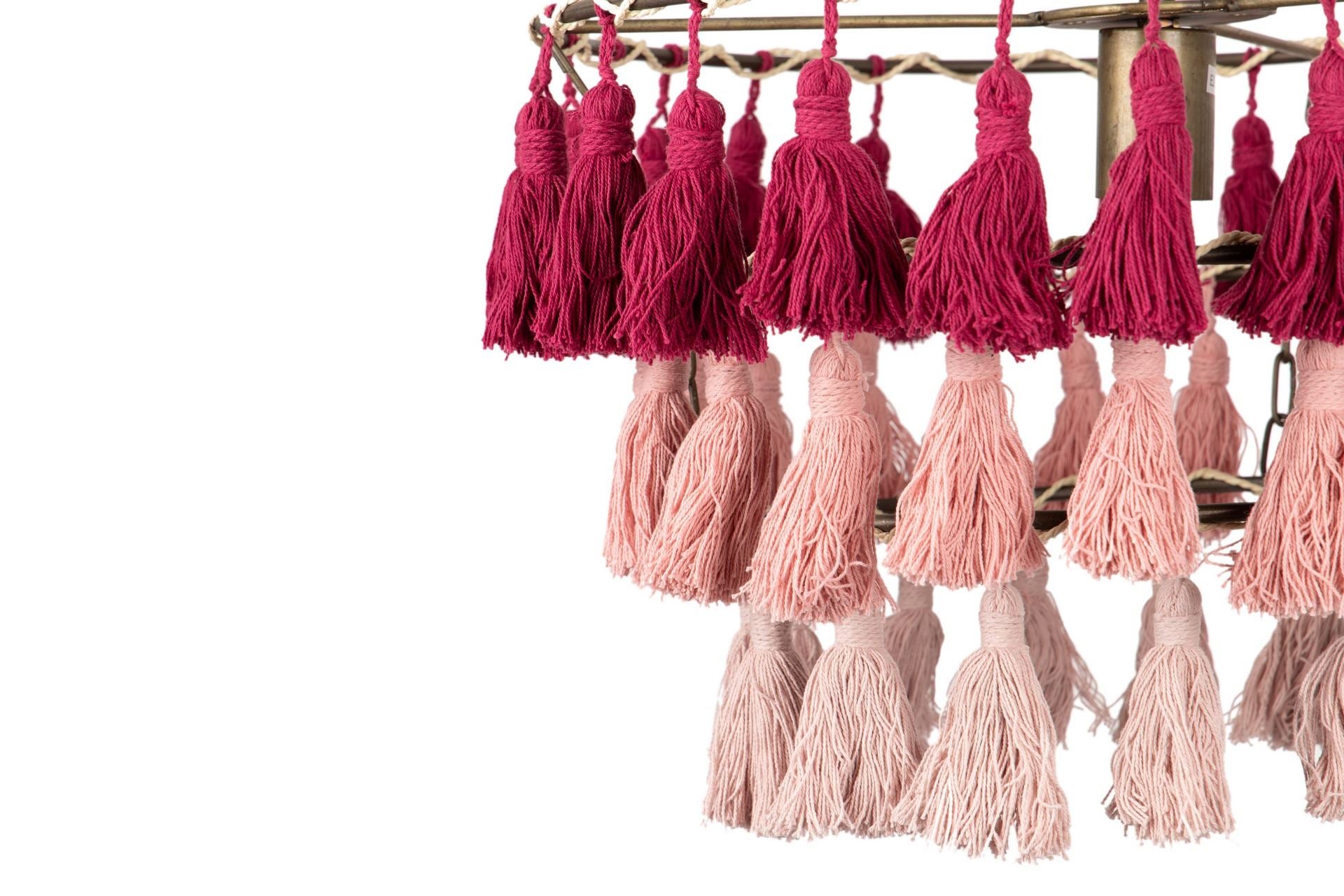TASSEL CEILING LAMP 3 COLORS 45x45x146 CM CM
