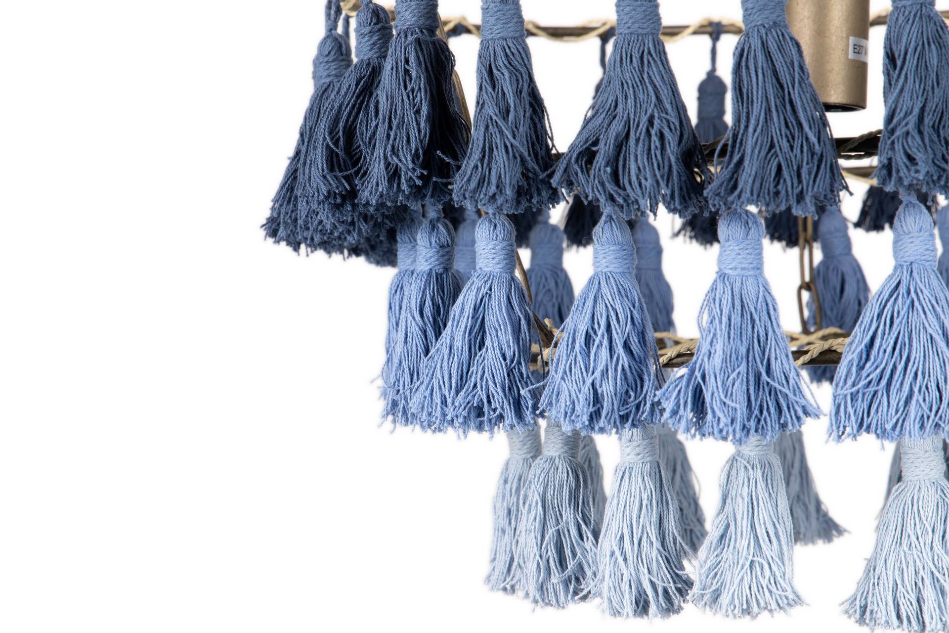 LUMINÁRIA DE TETO TASSEL 3 CORES 45,3x45,3x146 CM