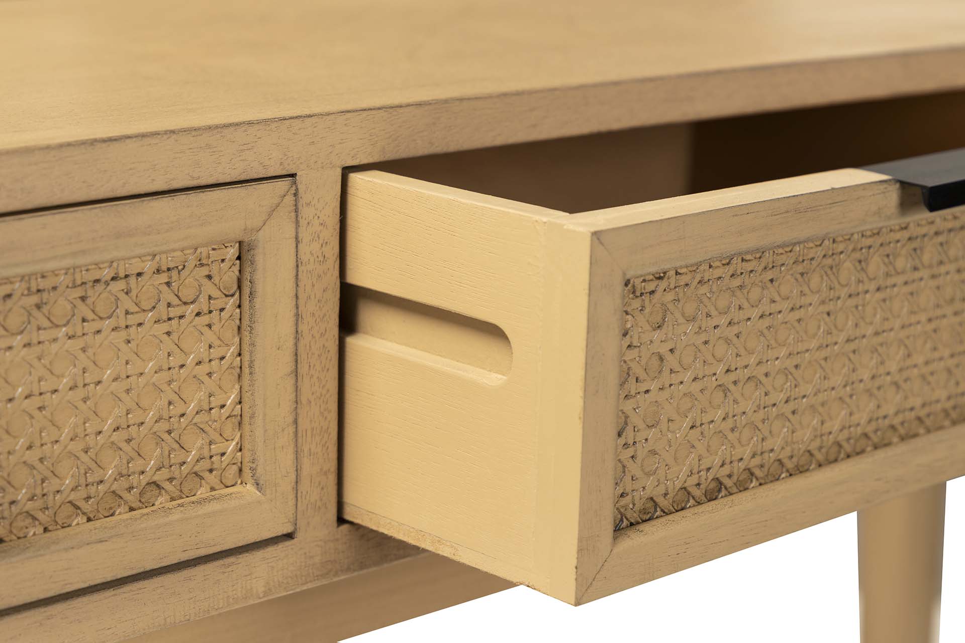 CONSOLA 3 CAJONES MDF PINO MARRON 106x30x75 CM