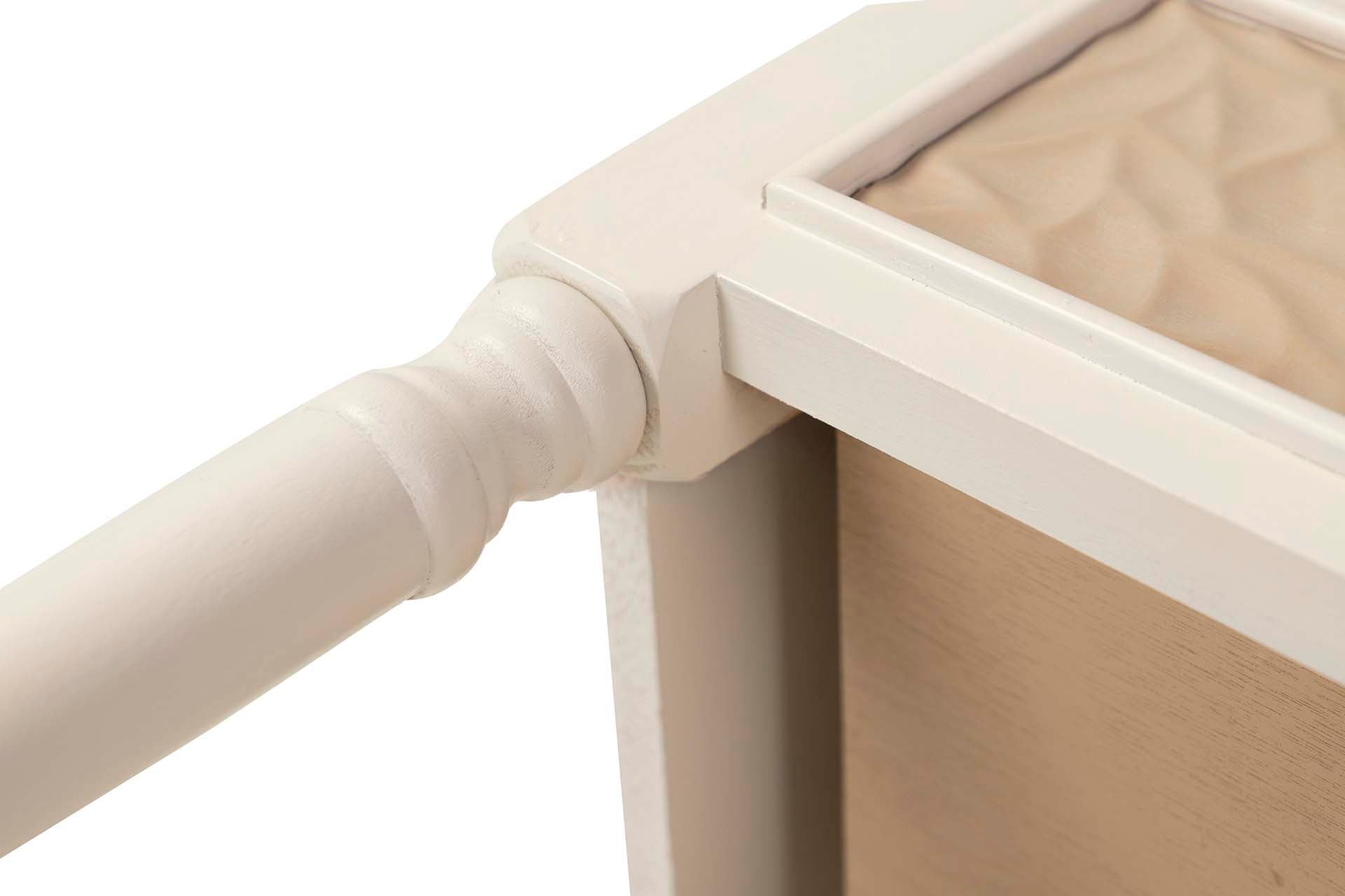 MESA LATERAL MDF PINHO BRANCO MARROM 43x35x68 CM