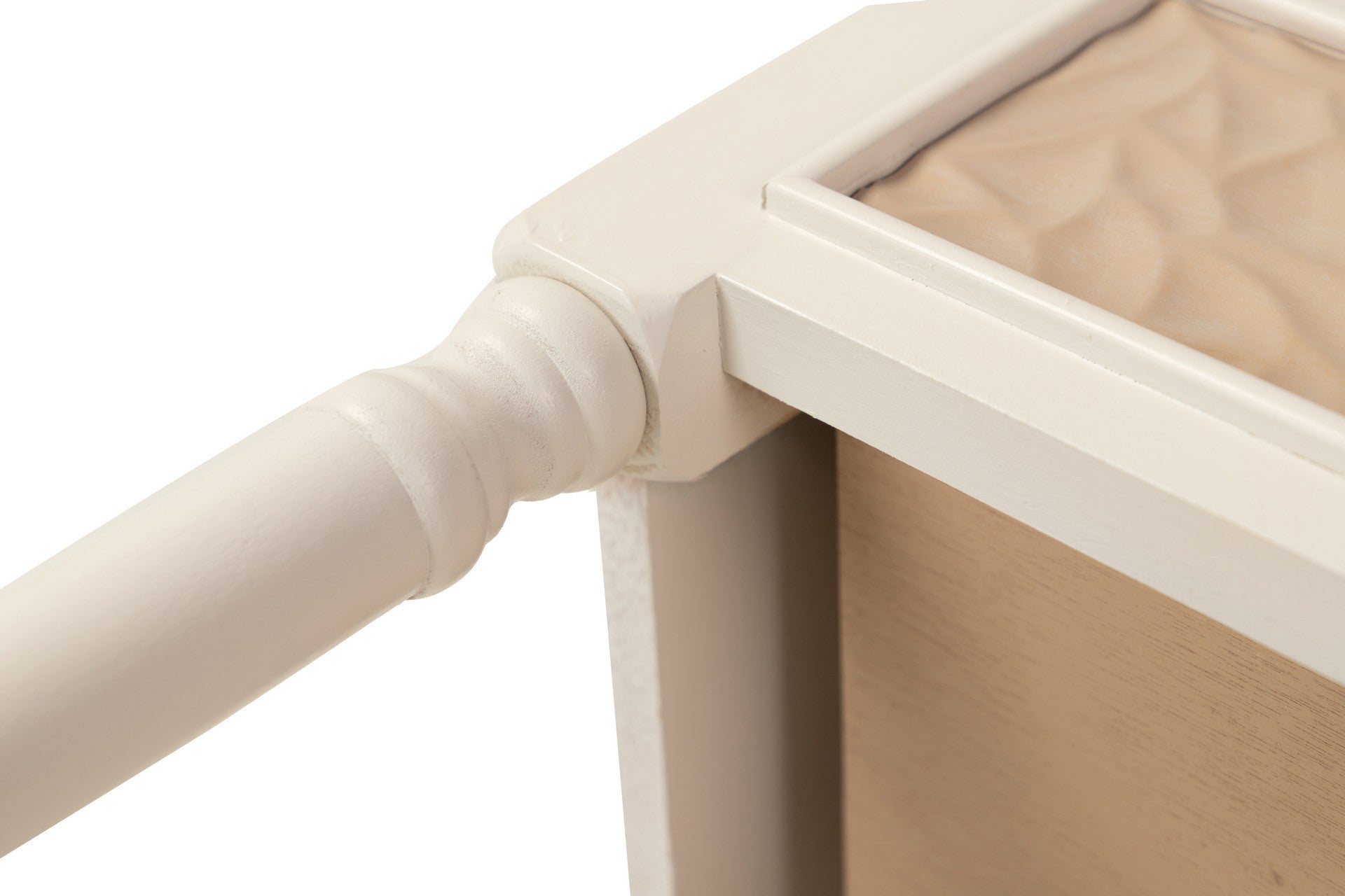 MESITA MDF PINO BLANCO MARRON 43x35x68 CM