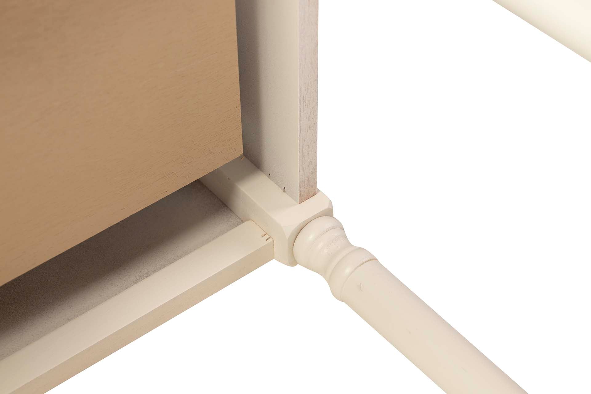 MESA LATERAL MDF PINHO BRANCO MARROM 43x35x68 CM