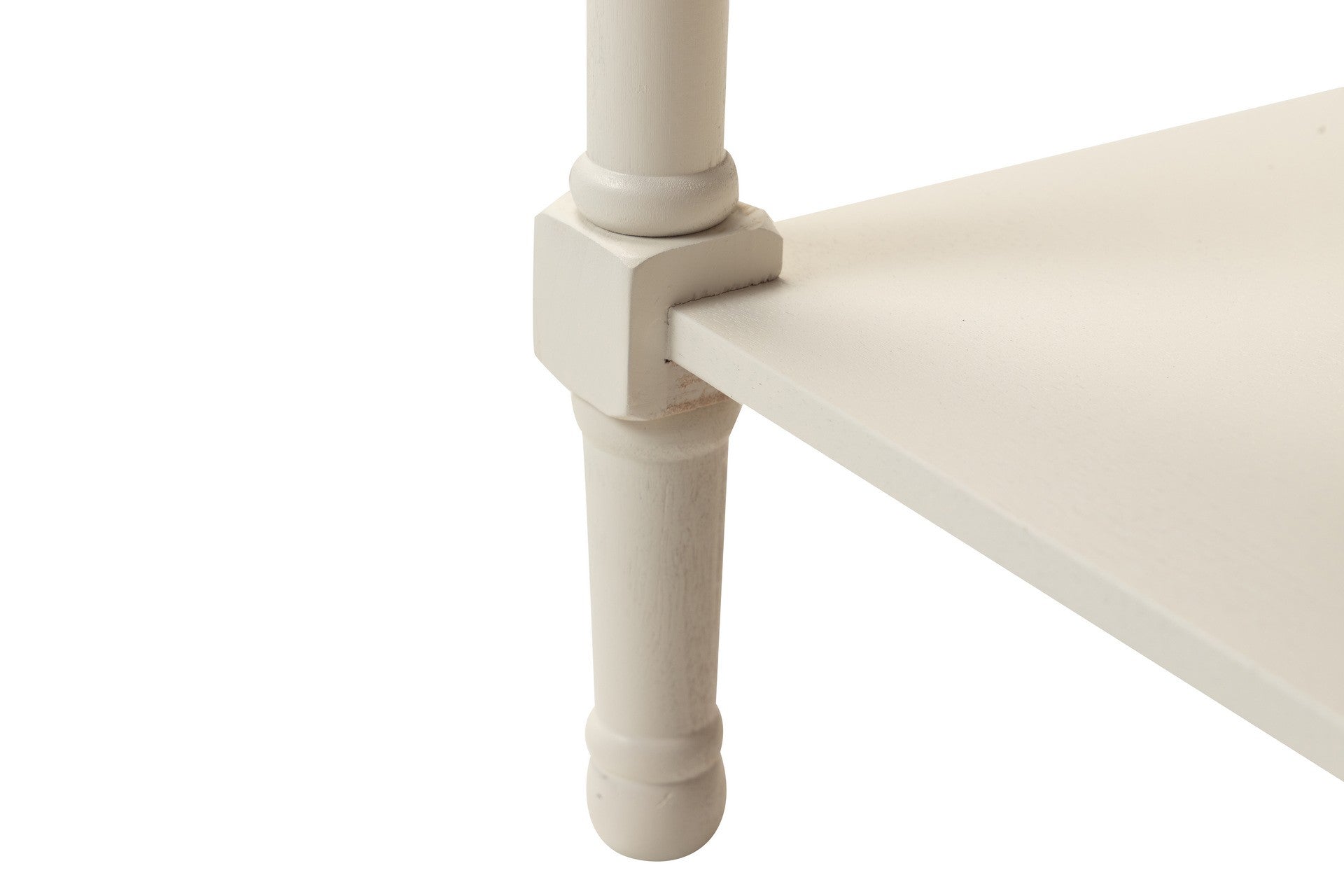 WHITE BROWN PINE MDF CONSOLE 107x38x75 CM
