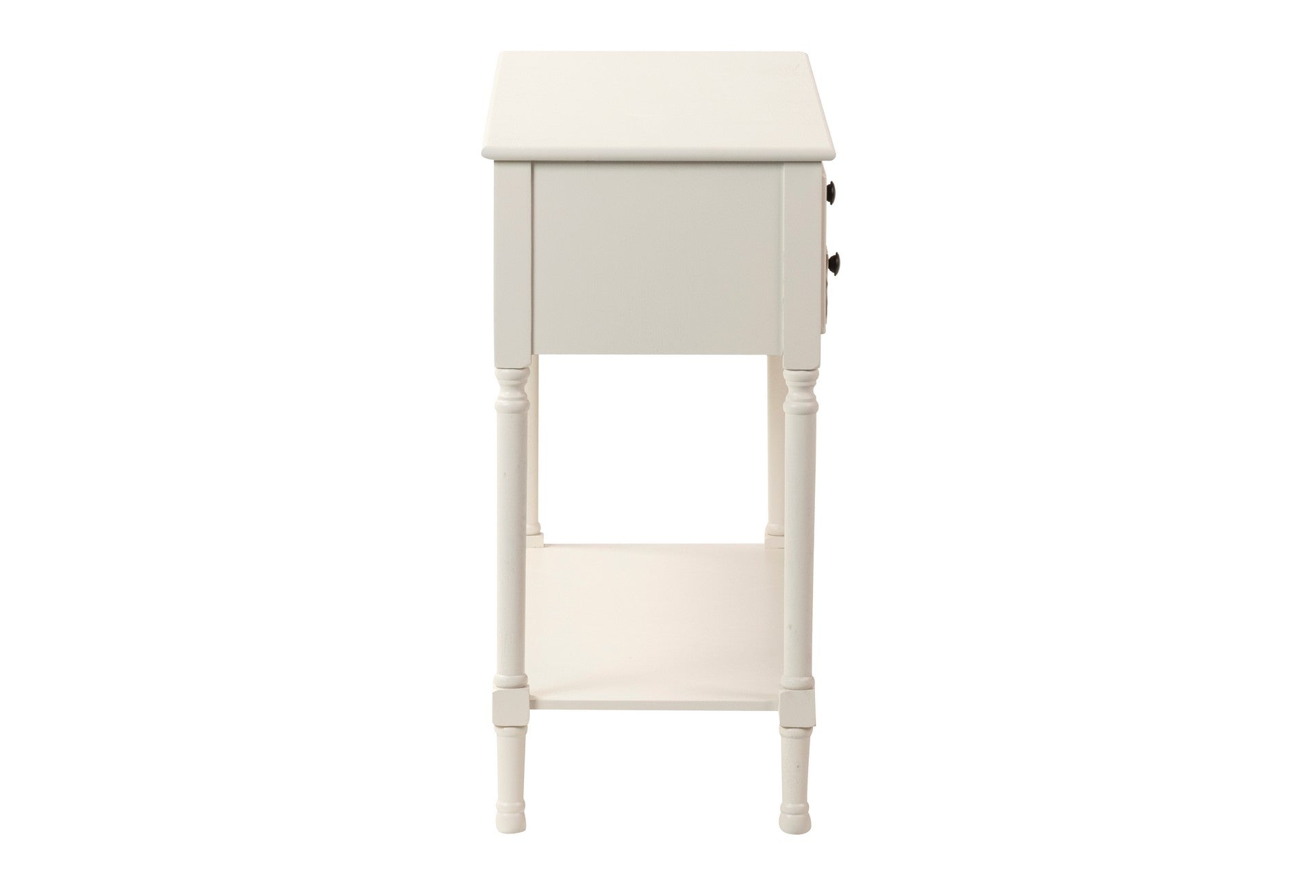 WHITE BROWN PINE MDF CONSOLE 107x38x75 CM