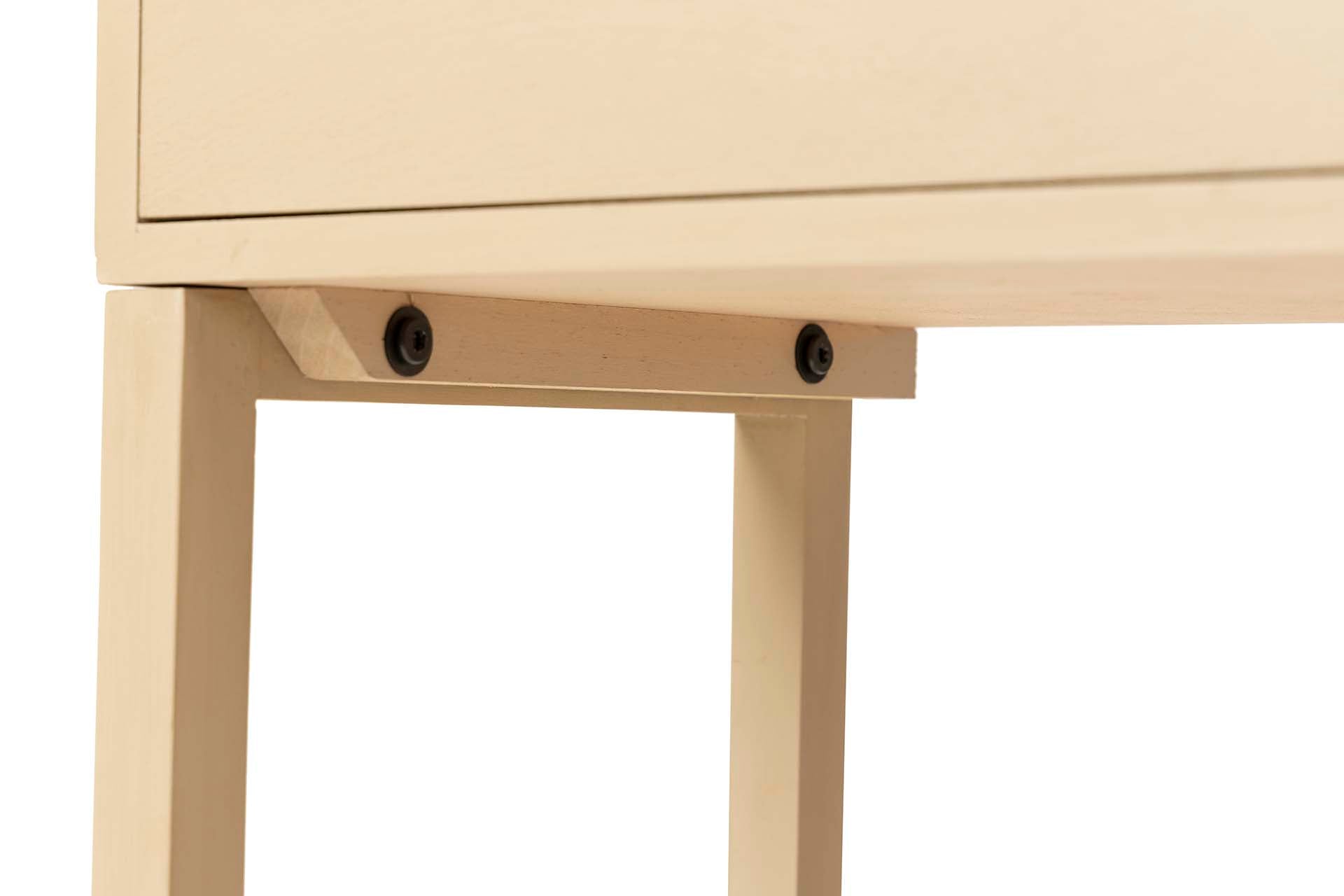 CONSOLA MDF PINO NATUTAL NEGRO 90x32x75 CM