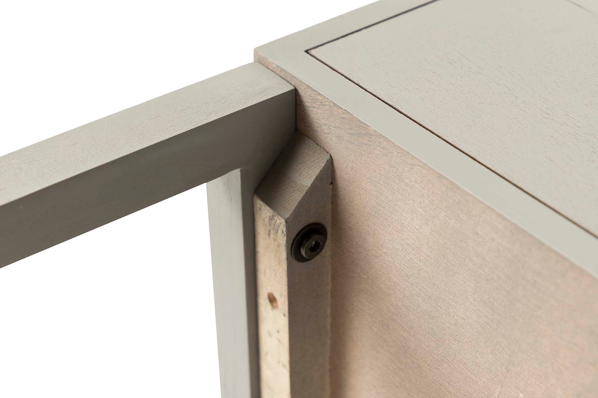 CONSOLA MDF PINO GRIS NEGRO 90x32x75 CM