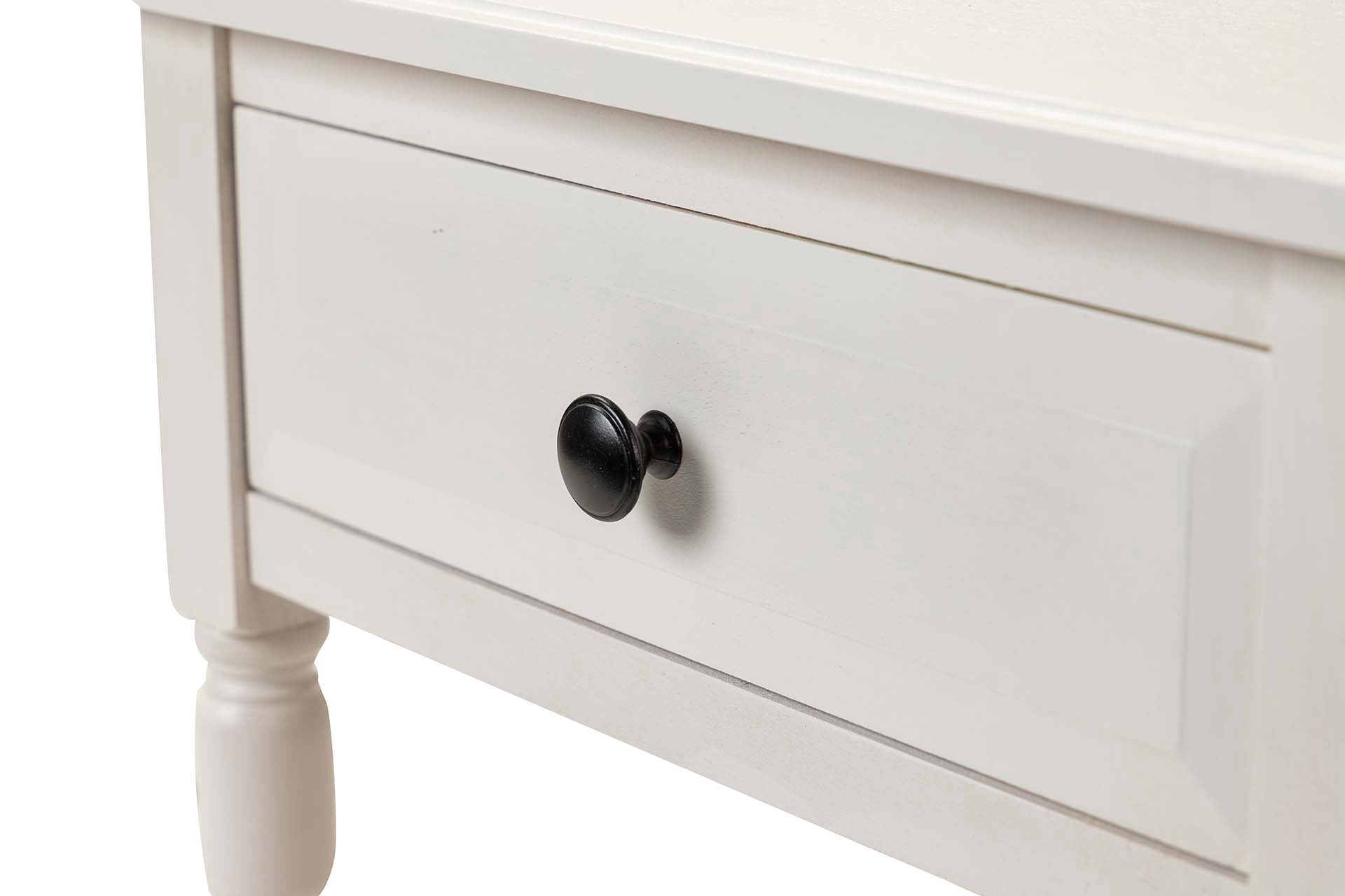 MESA DE MDF PINHO PRETO E BRANCO 45x35x66 CM