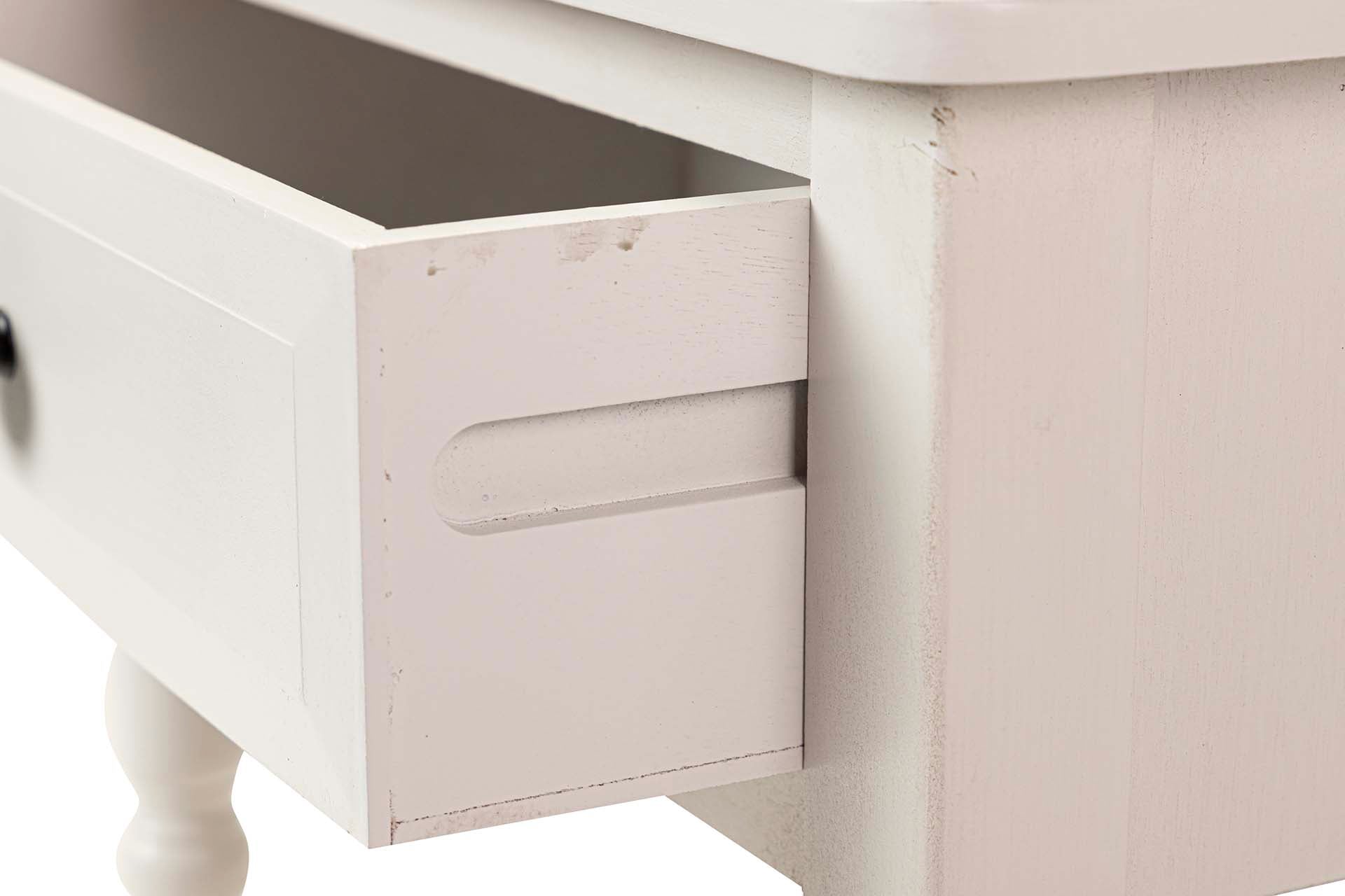 MESA DE MDF PINHO PRETO E BRANCO 45x35x66 CM