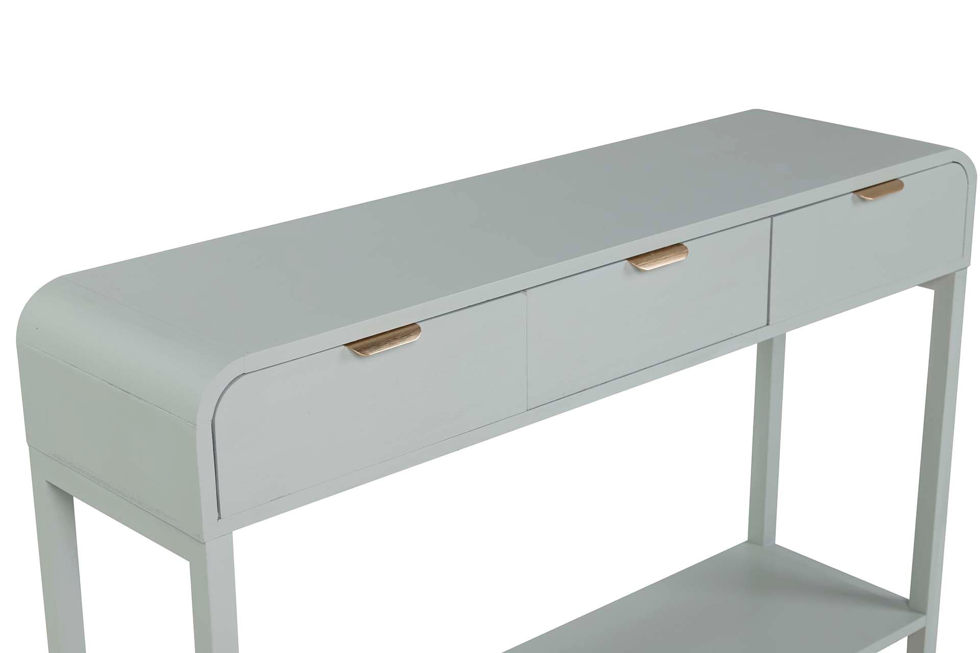 CONSOLA MDF PINO VERDE DORADO 110x32x75 CM
