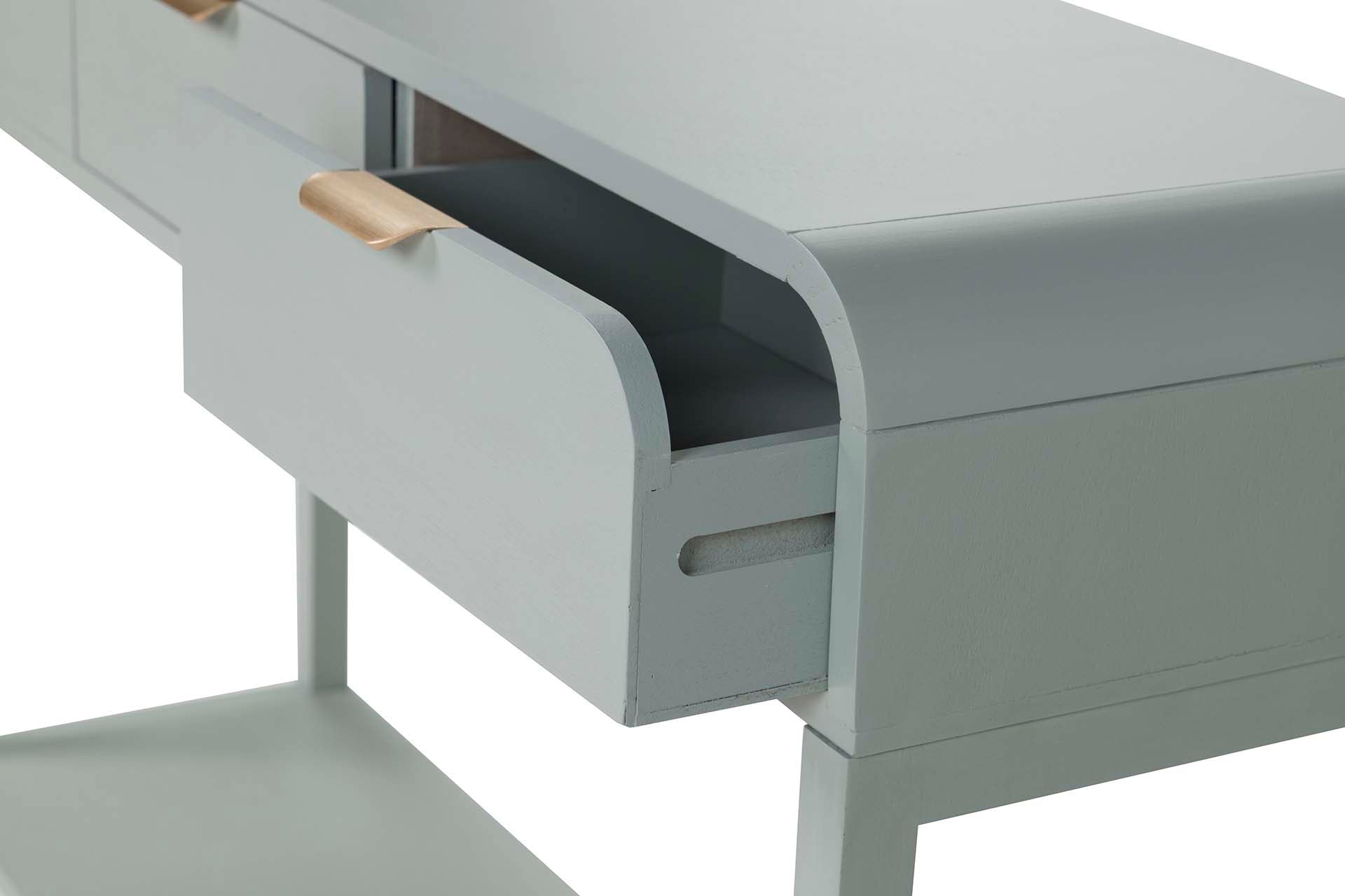 CONSOLA MDF PINO VERDE DORADO 110x32x75 CM