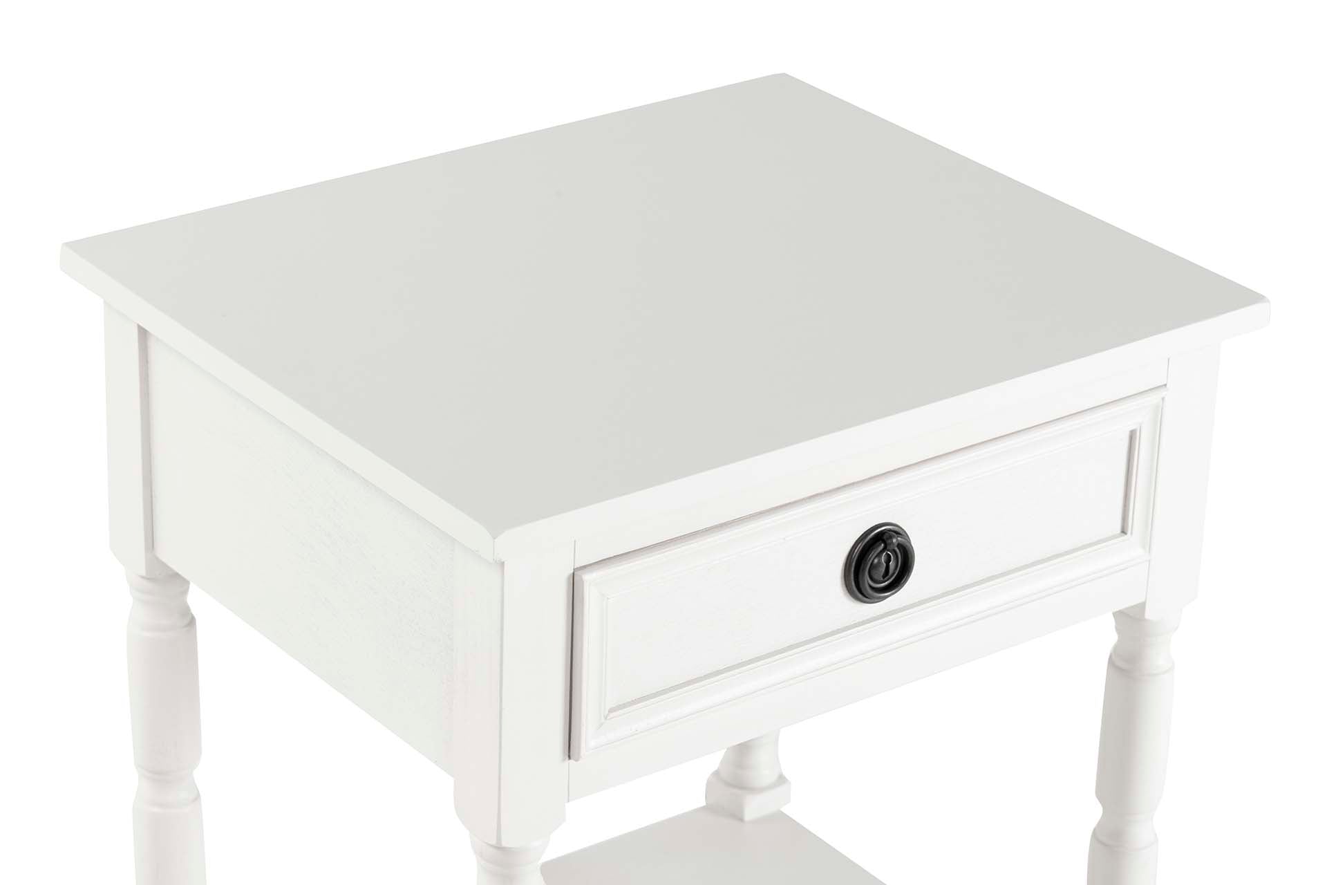 MESA DE MDF DE PINHO BRANCO 48x35x66 CM
