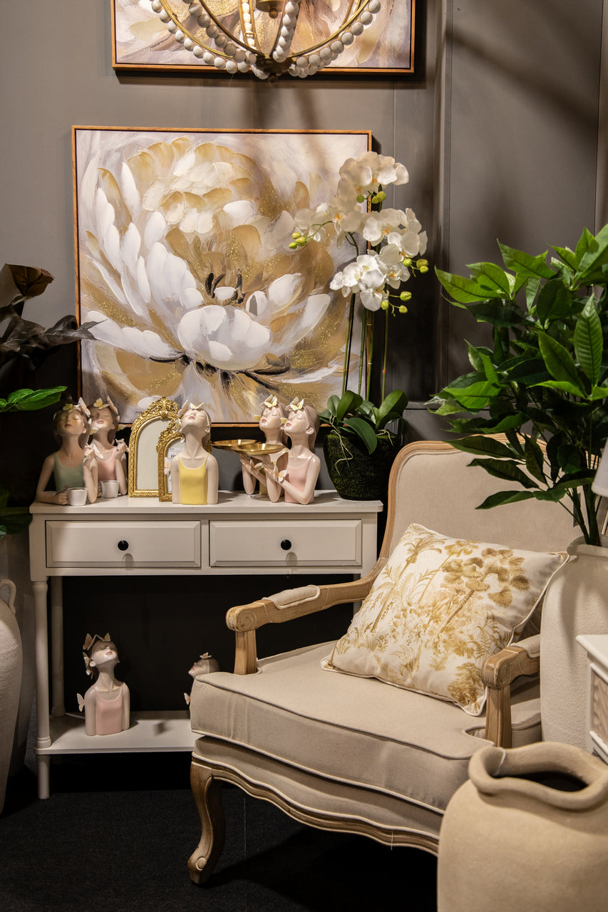 WHITE PINE MDF CONSOLE 90x30x75 CM