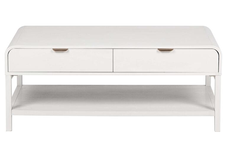 MESA DE CENTRO PINO MDF BLANCO 110x60x40 CM