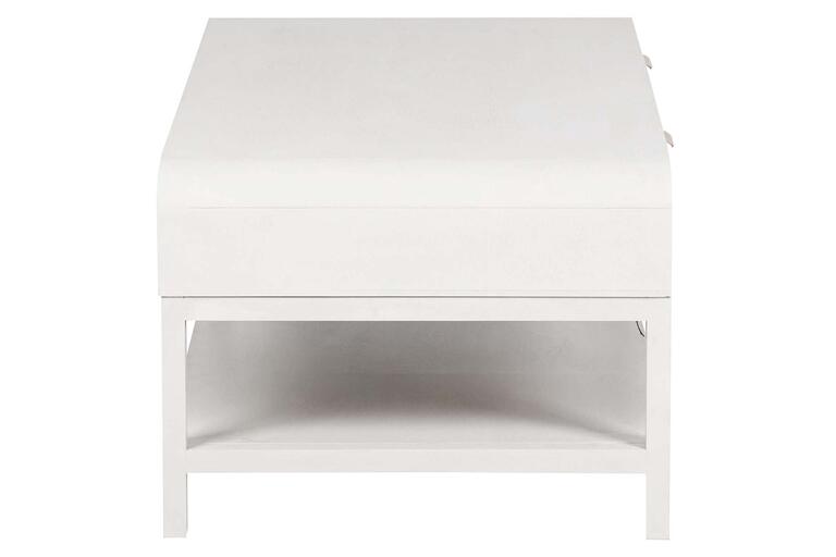 MESA DE CENTRO PINO MDF BLANCO 110x60x40 CM